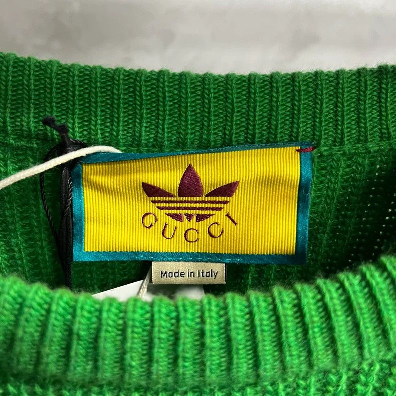 Gucci Gucci Adidas red and green striped color block knitted patt Size US L / EU 52-54 / 3 - 2 Thumbnail