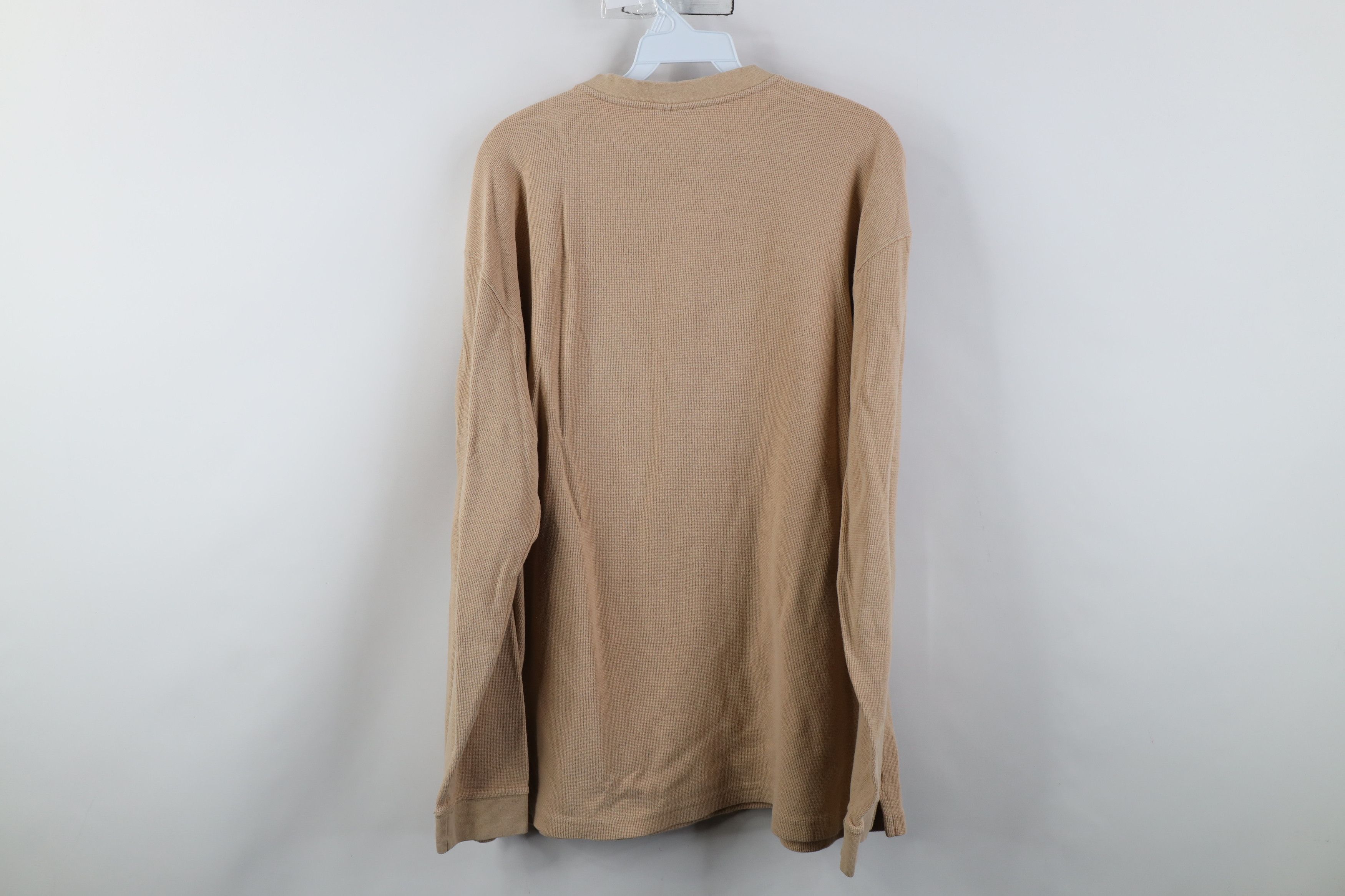 Carhartt Vintage Y2K Carhartt Waffle Knit Henley T-Shirt Khaki Size US XL / EU 56 / 4 - 12 Thumbnail