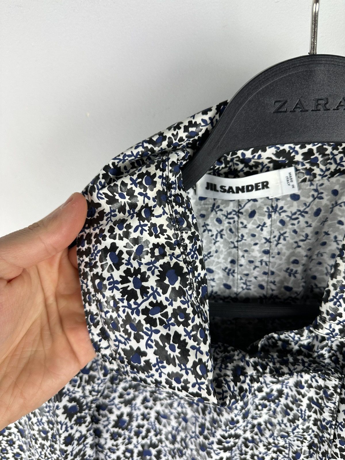 Jil Sander × Vintage Jil Sander Floral Print Trench Coat Jacket Size L / US 10 / IT 46 - 14 Thumbnail