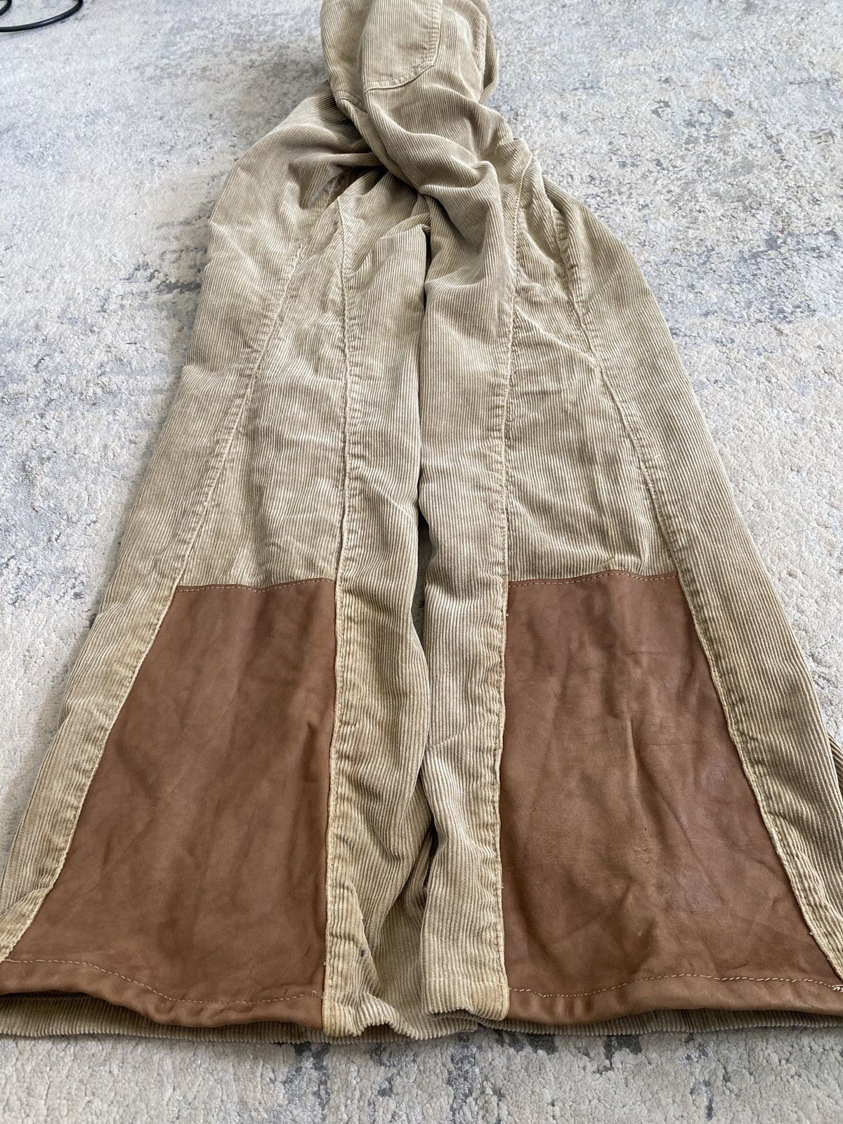 Isamu Katayama Backlash Backlash - Corduroy Leather Hem Bootcut Jeans Size US 31 - 5 Thumbnail