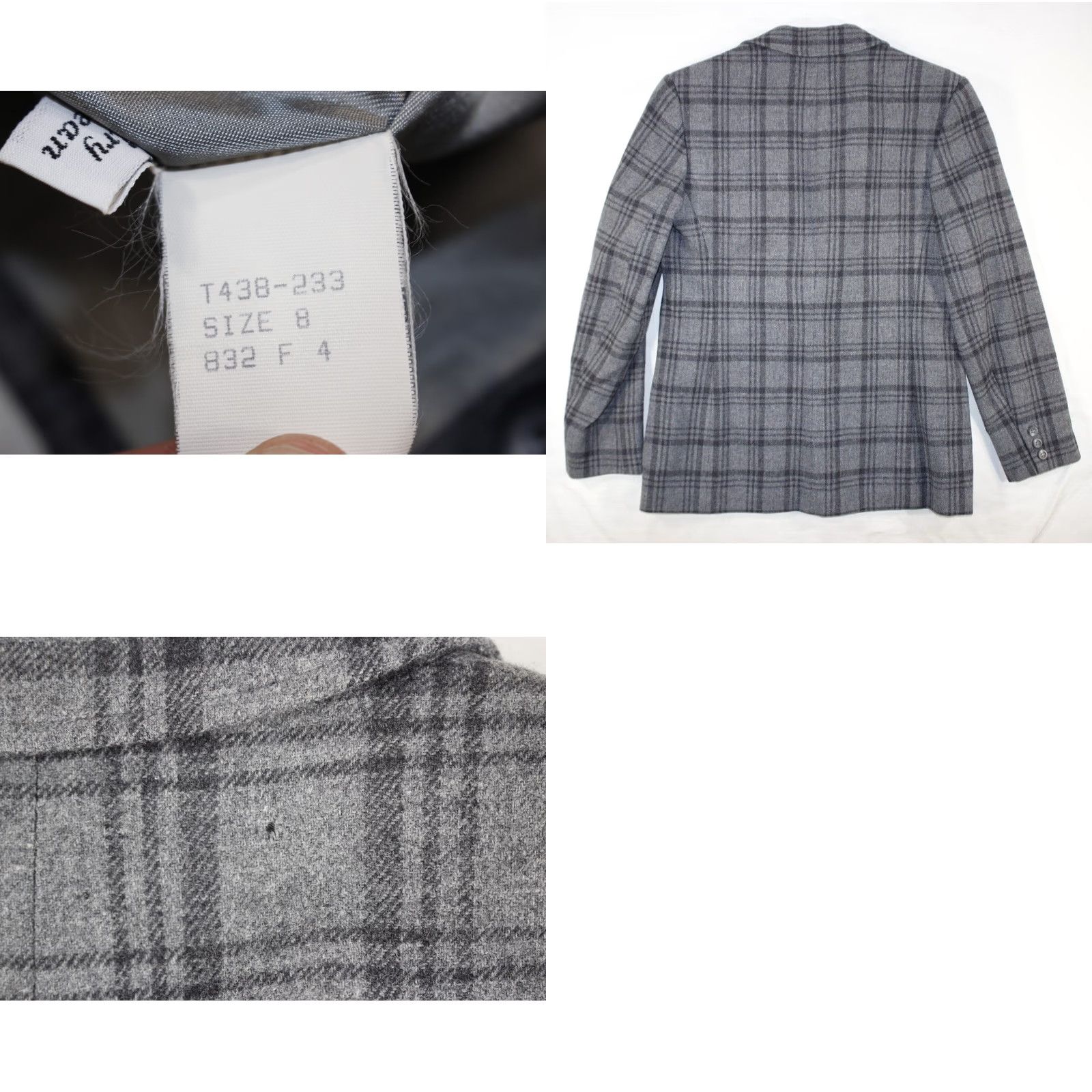 Pendleton VINTAGE Pendleton 100% Pure Virgin Wool Blazer Jacket USA Gray Plaid Women's 8 Size M / US 6-8 / IT 42-44 - 8 Thumbnail
