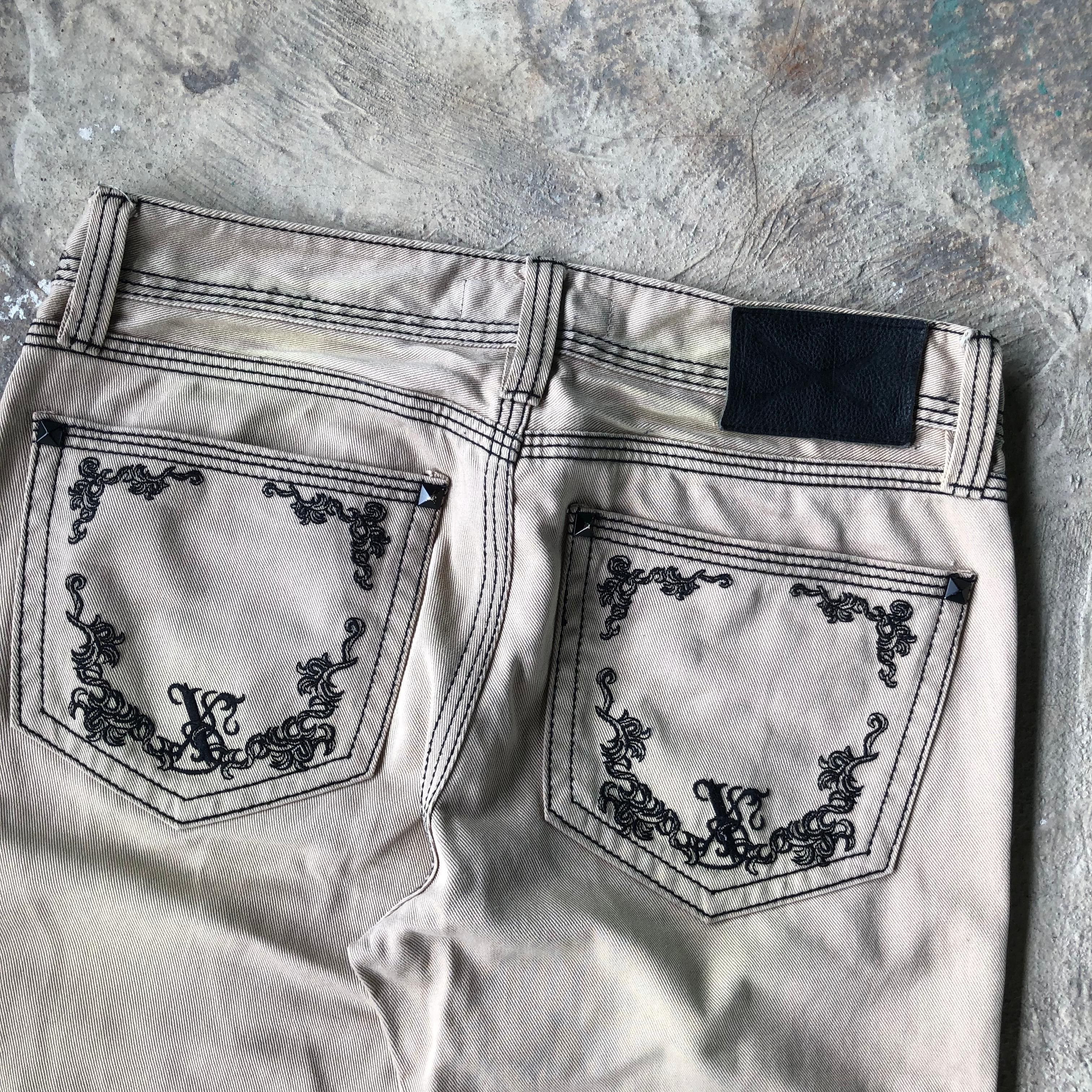 14th Addiction Xfrm Studed Floral Flared Pants Size US 30 / EU 46 - 6 Thumbnail