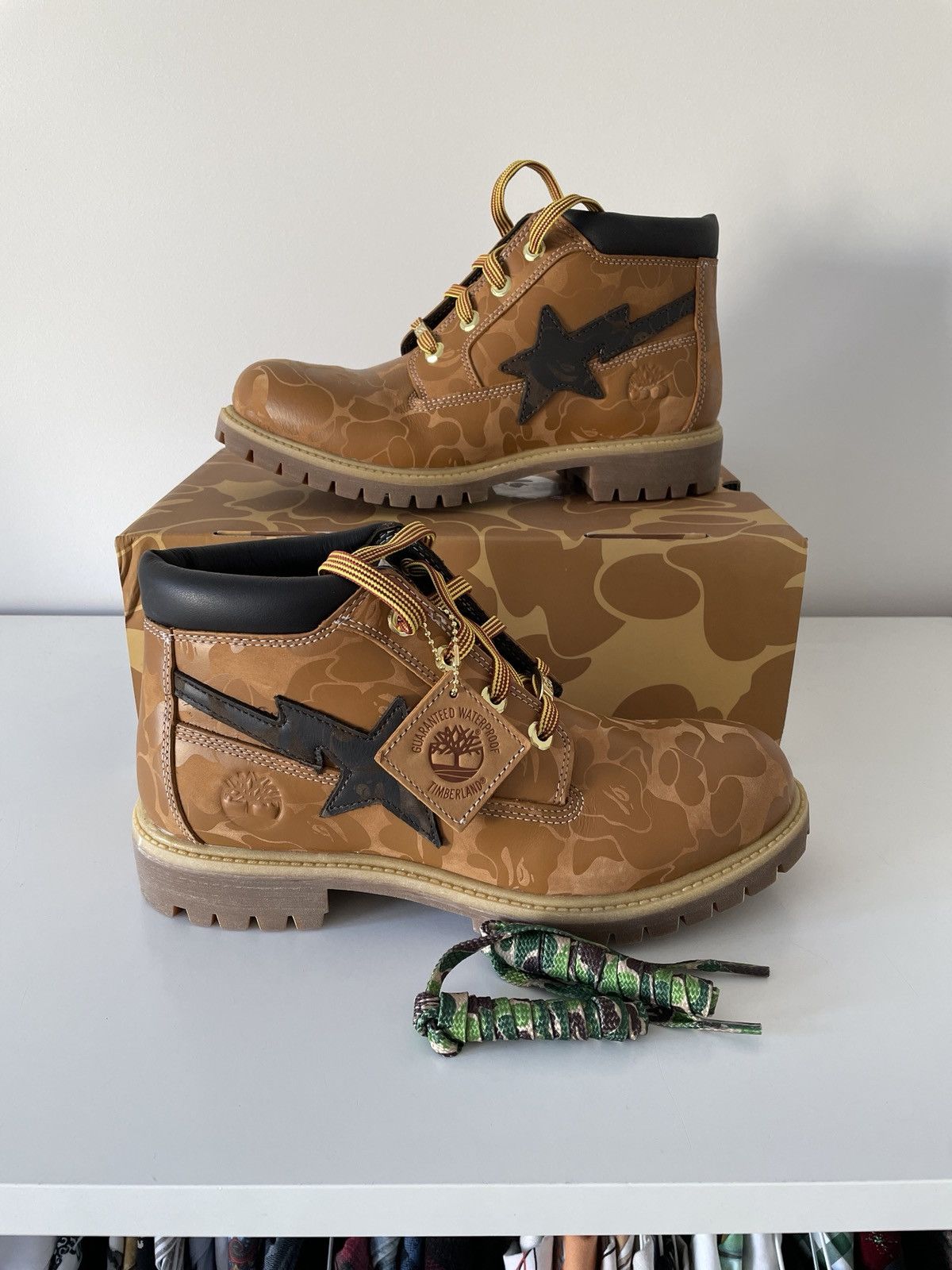 image of Bape Timberland Chukka Boots New in Brown, Men's (Size 8.5)
