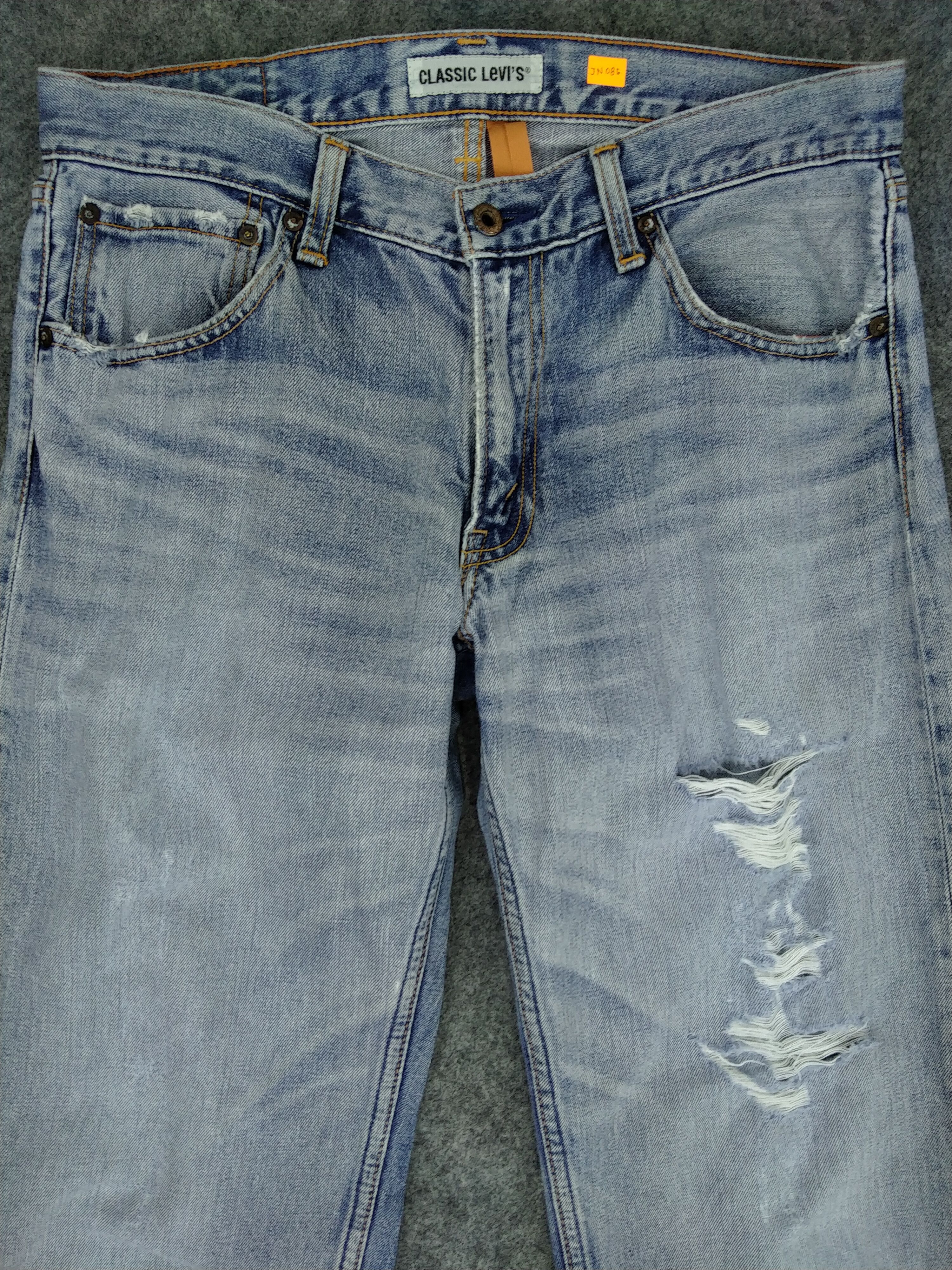 Levi's Classic Levi's 503 Distressed Ripped Denim 34 x 29.5 -JN085 Size US 34 / EU 50 - 3 Thumbnail