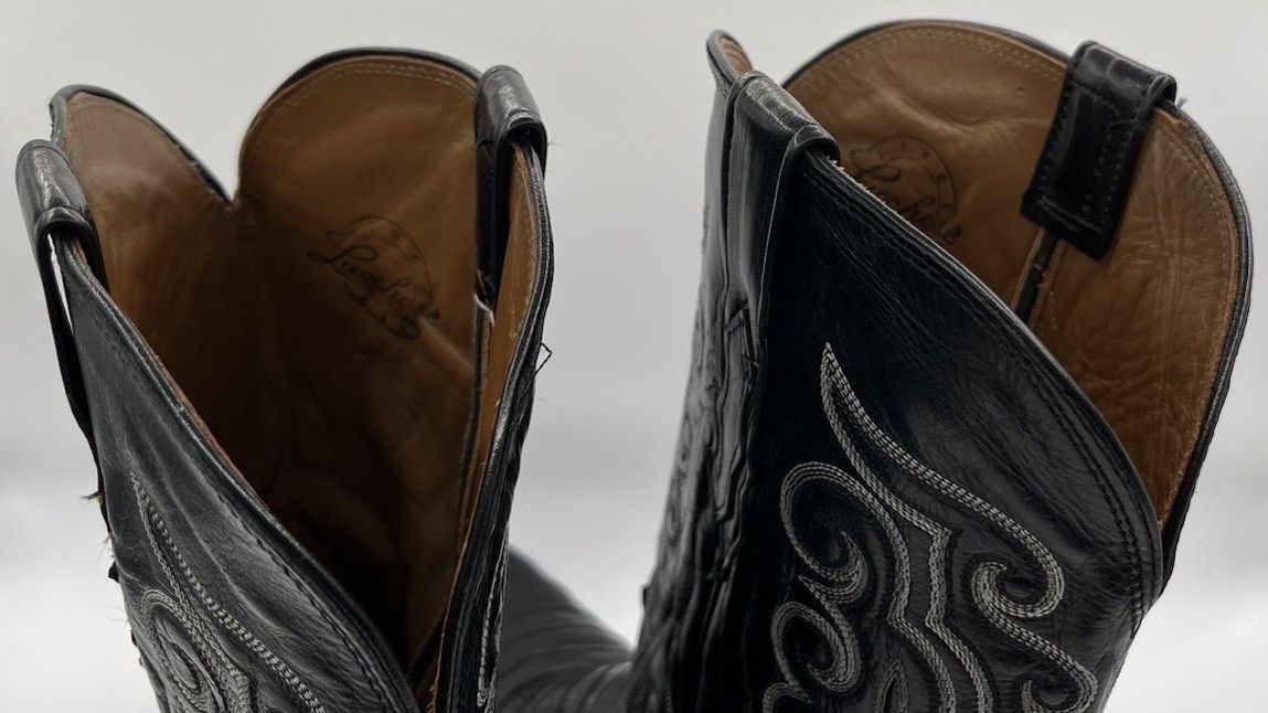 Lucchese LUCCHESE CLASSICS Black CAIMAN BELLY Cowboy Boots Size 13D Size US 13 / EU 46 - 11 Thumbnail