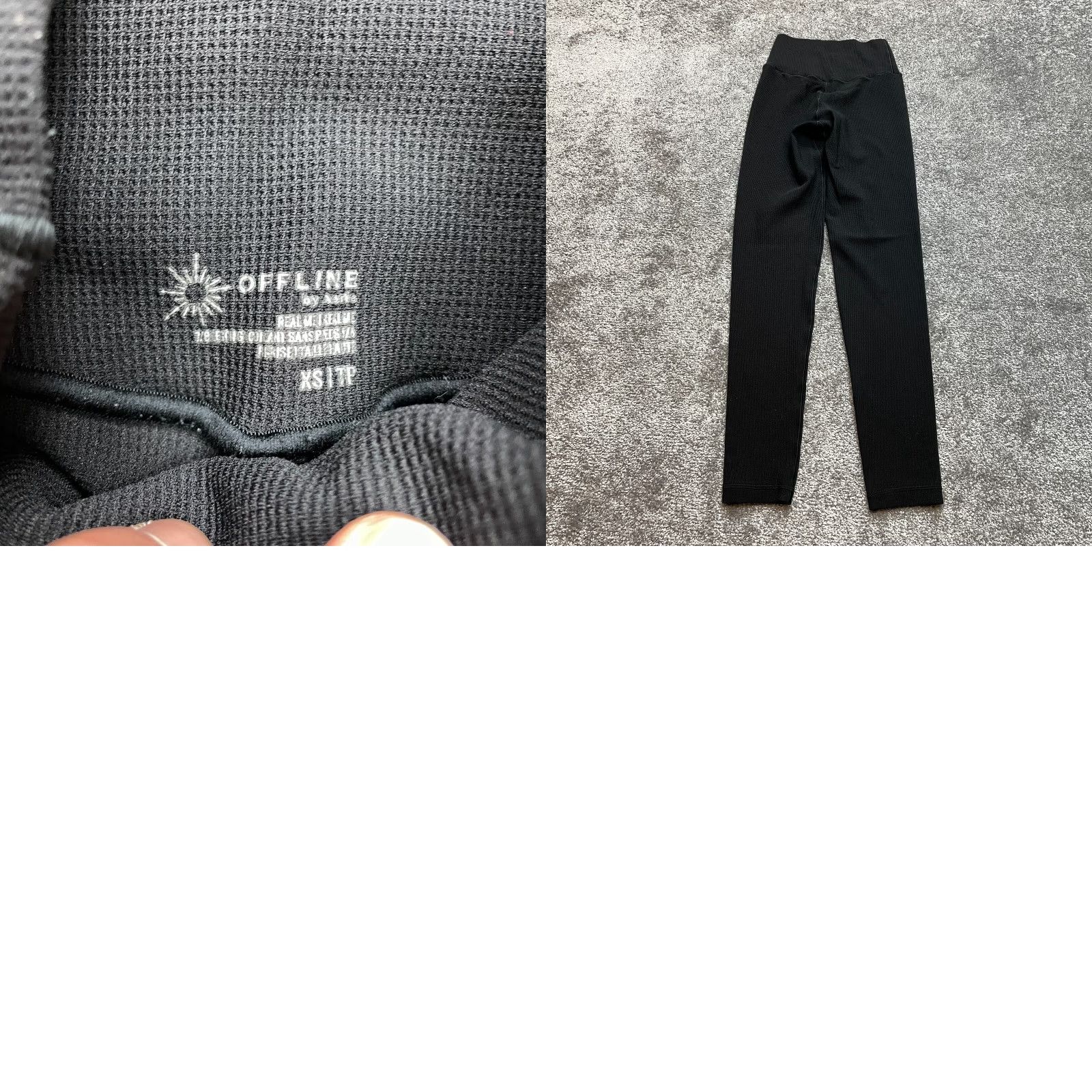 Vintage Offline Aerie Leggings Womens XS Black Stretch Comfort Casual Elastic Yoga Size 26" / US 2 / IT 38 - 8 Thumbnail