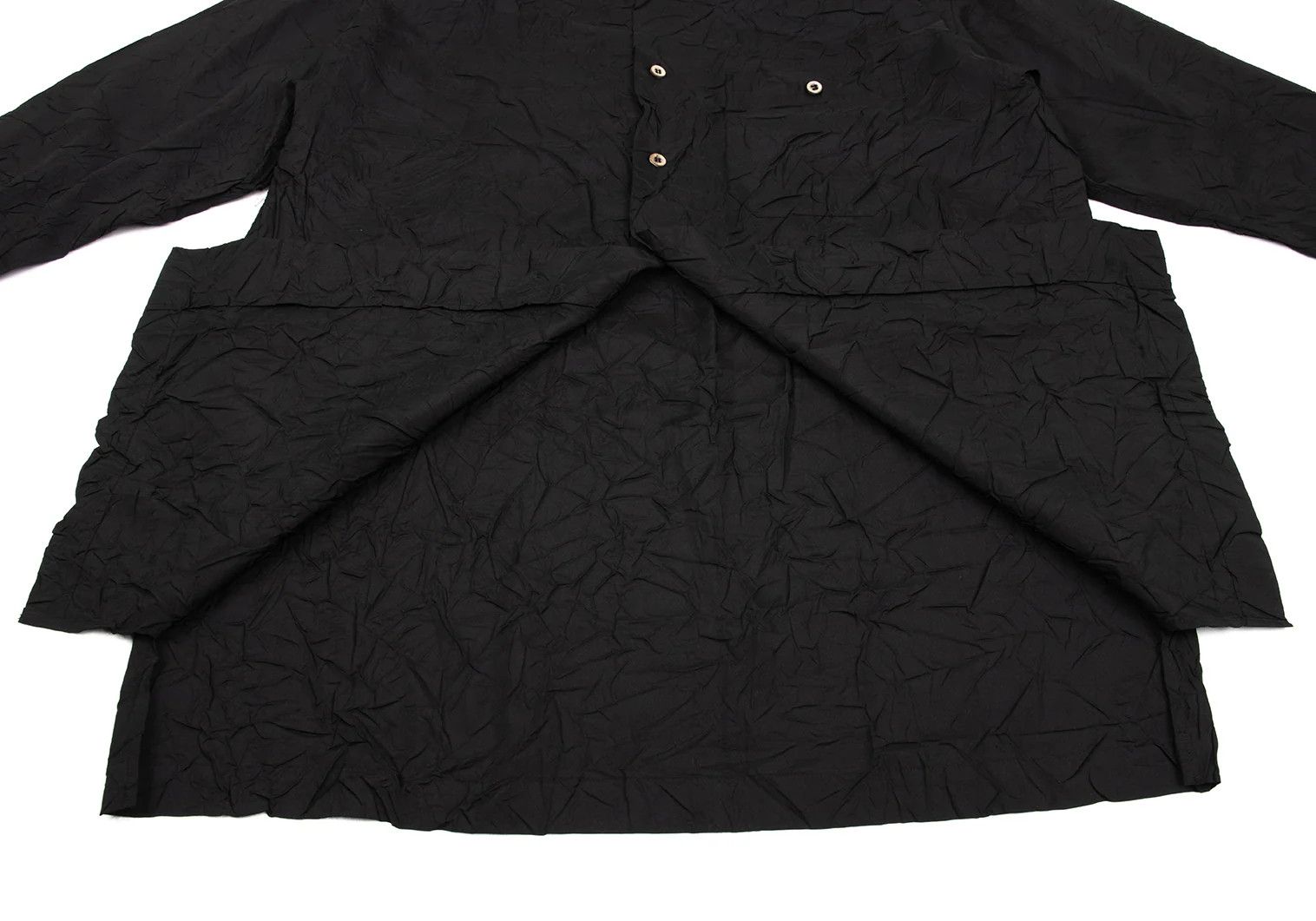 Issey Miyake Band Collar Shirt in Black, Size M Size US M / EU 48-50 / 2 - 14 Thumbnail
