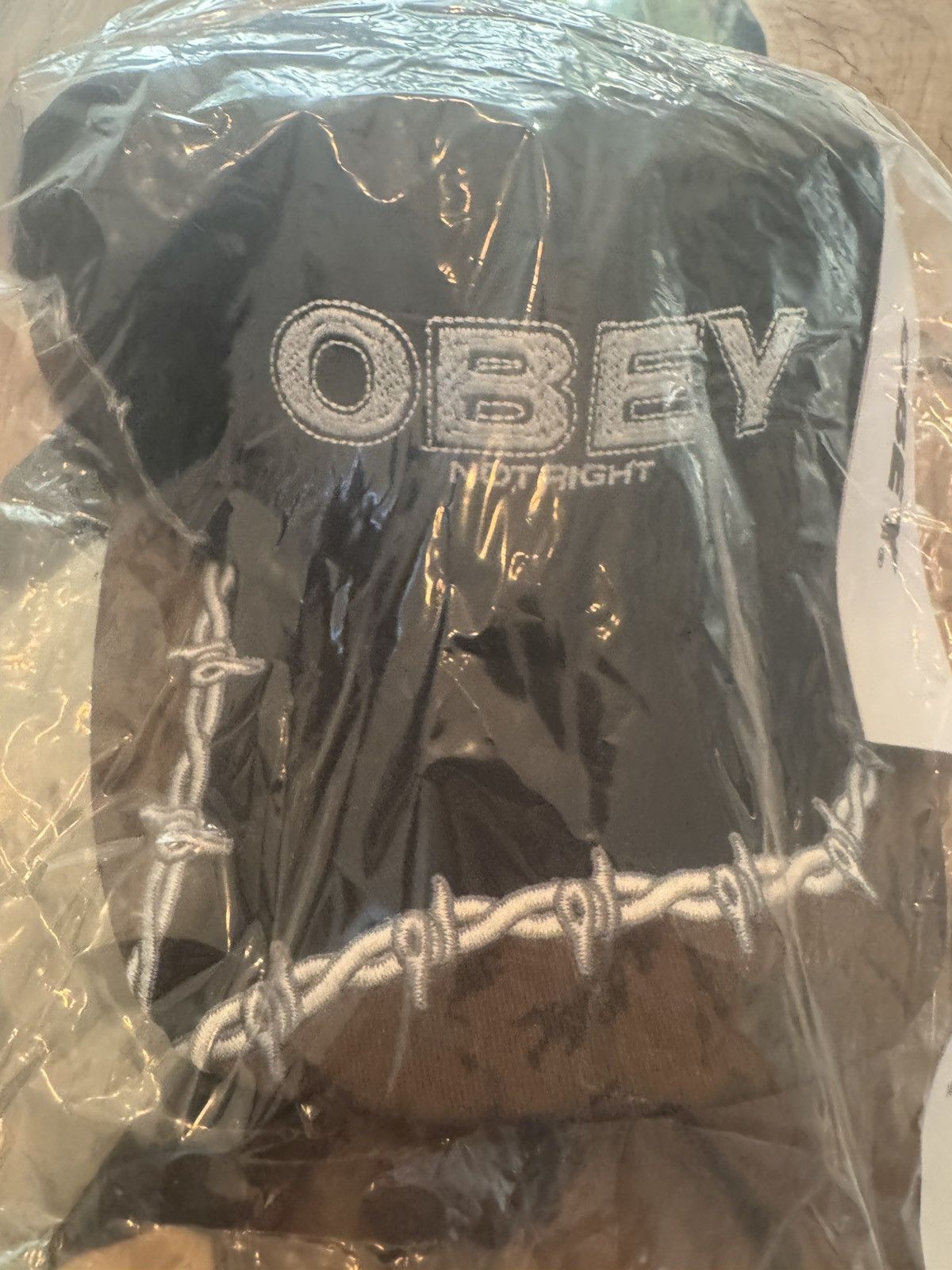 Obey × Shepard Fairey OBEY POSSE ‘Not Right’ Barbed Wire 2-Tone Dad Hat NEW Size ONE SIZE - 10 Thumbnail