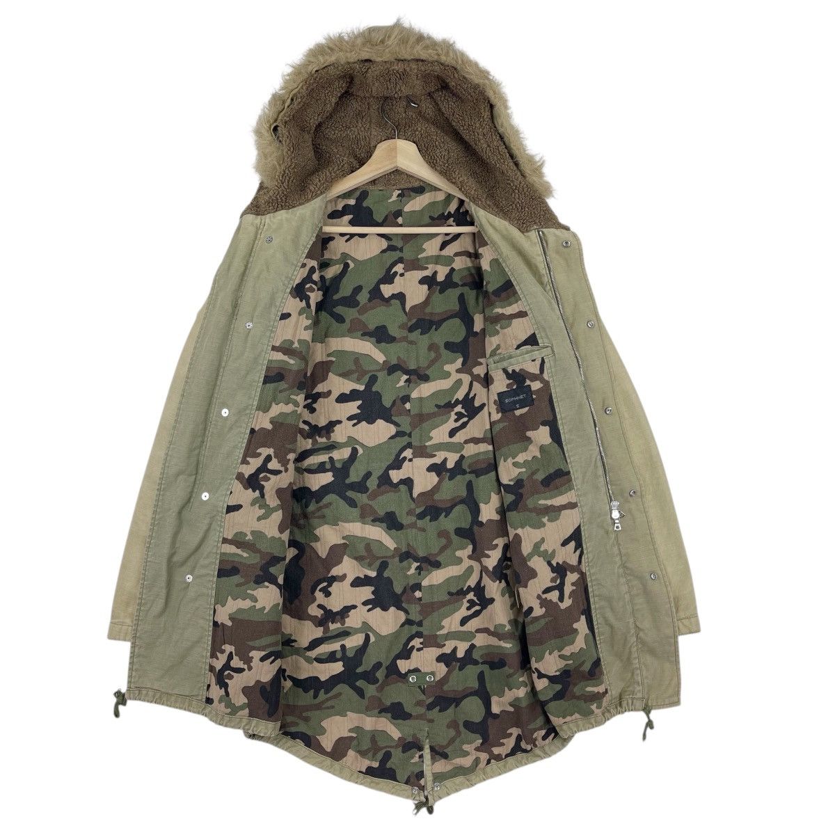 Sophnet. Thinsulate Camo Fishtail Parka Fur Hoodie Jacket Size US M / EU 48-50 / 2 - 5 Thumbnail