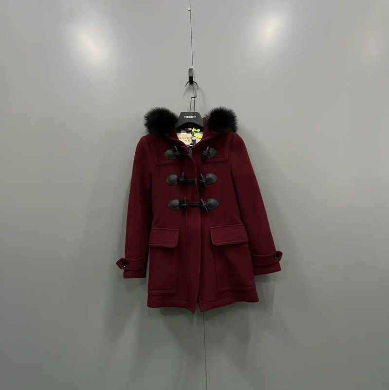 Burberry Burberry Wine Red Long Coat for Women Size ONE SIZE - 1 Thumbnail