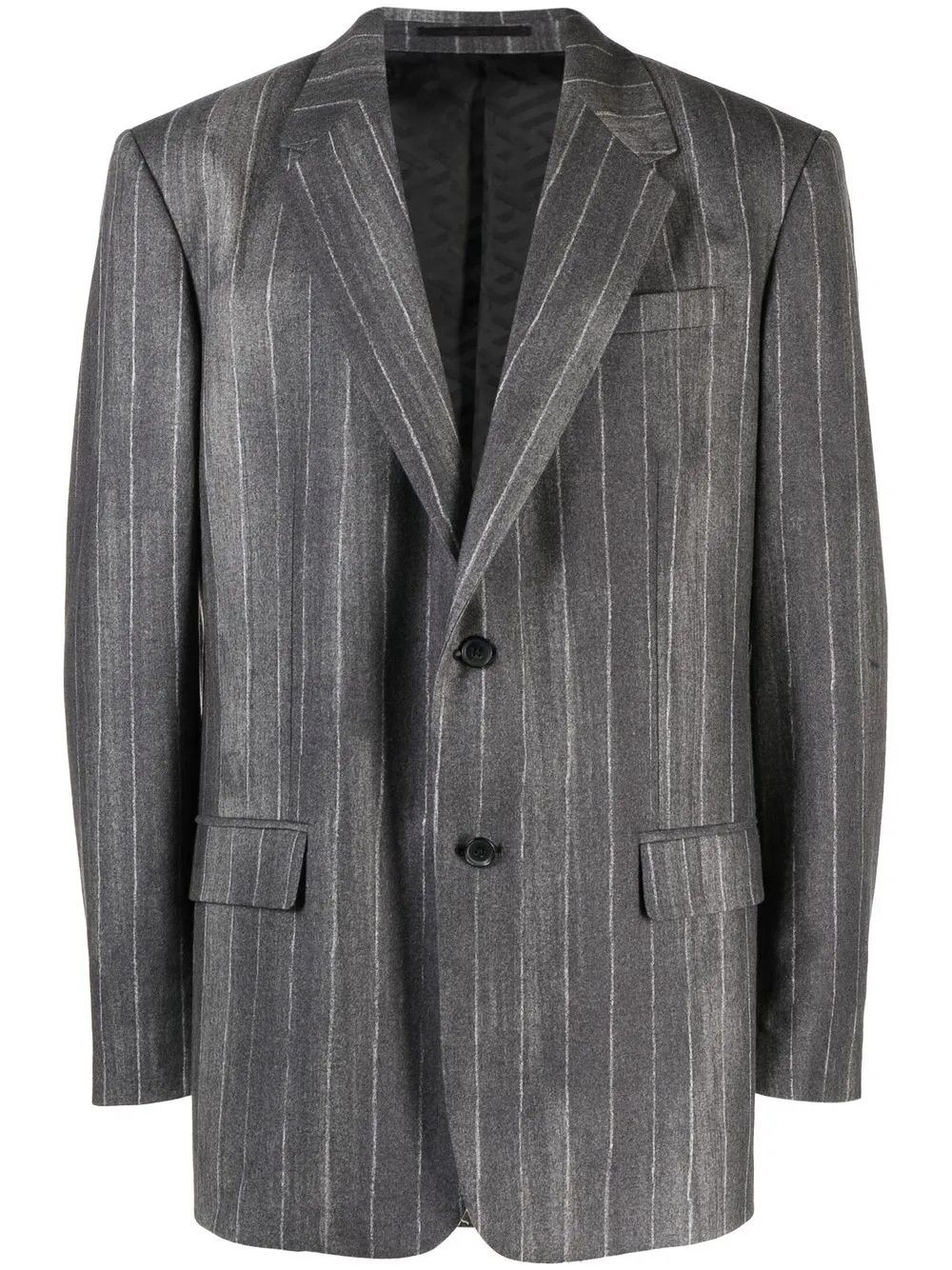 Versace o1y0425 Stripes Blazer in Lead Size US M / EU 48-50 / 2 - 1 Thumbnail