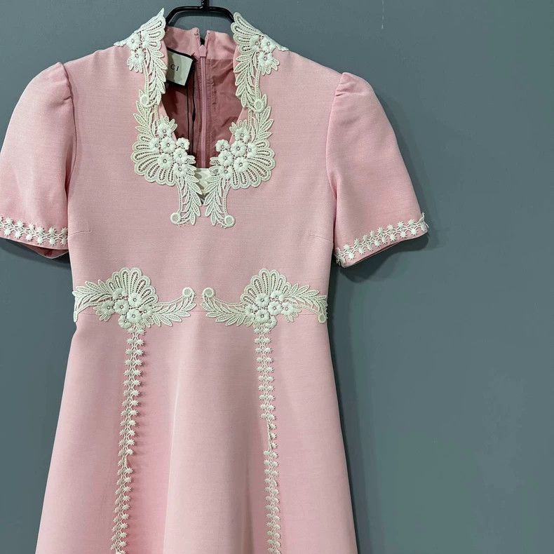 Gucci Gucci Show pink embroidered dress Size XS / US 0-2 / IT 36-38 - 2 Thumbnail