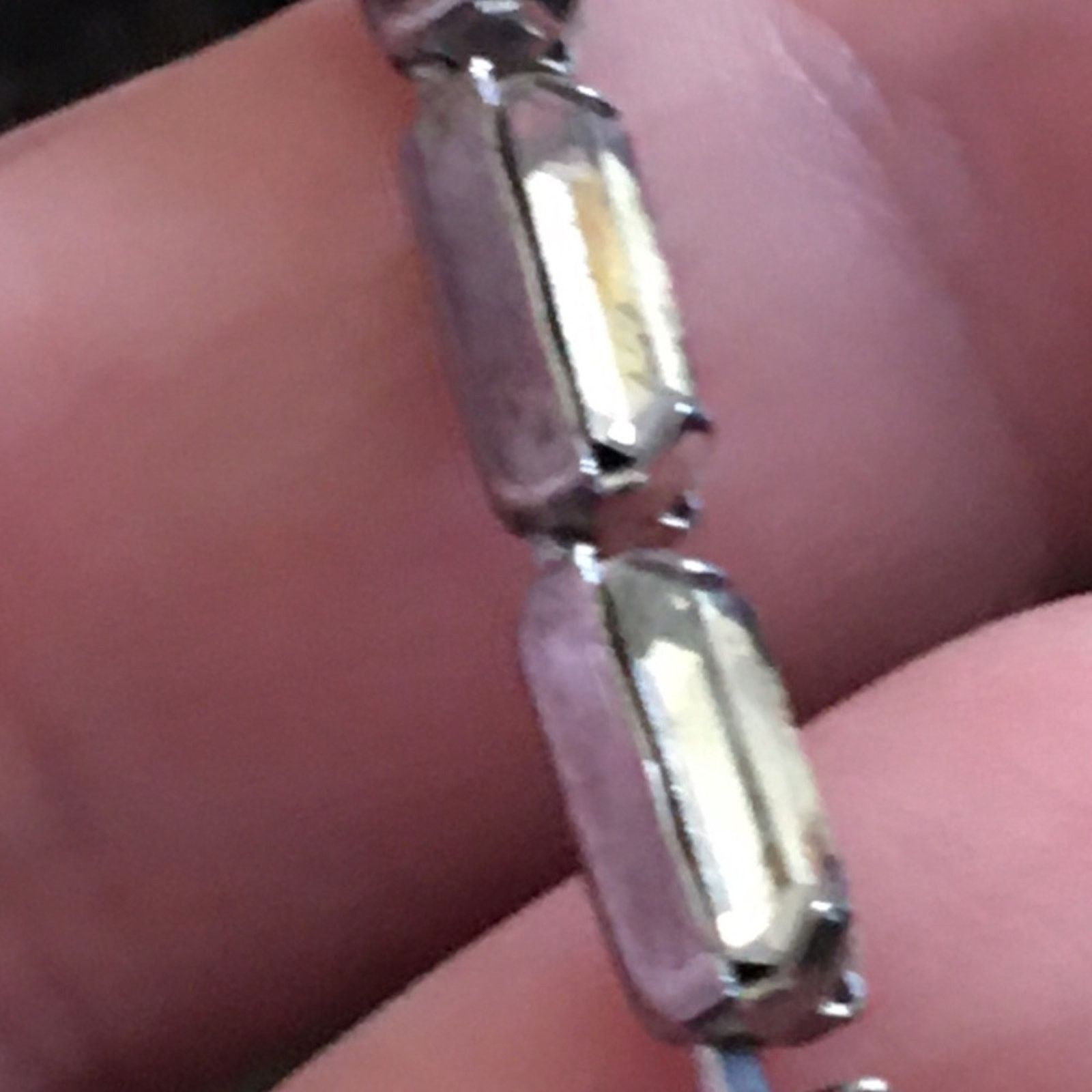 Vintage Vintage 50s clear baguette rhinestone bracelet Size ONE SIZE - 8 Thumbnail