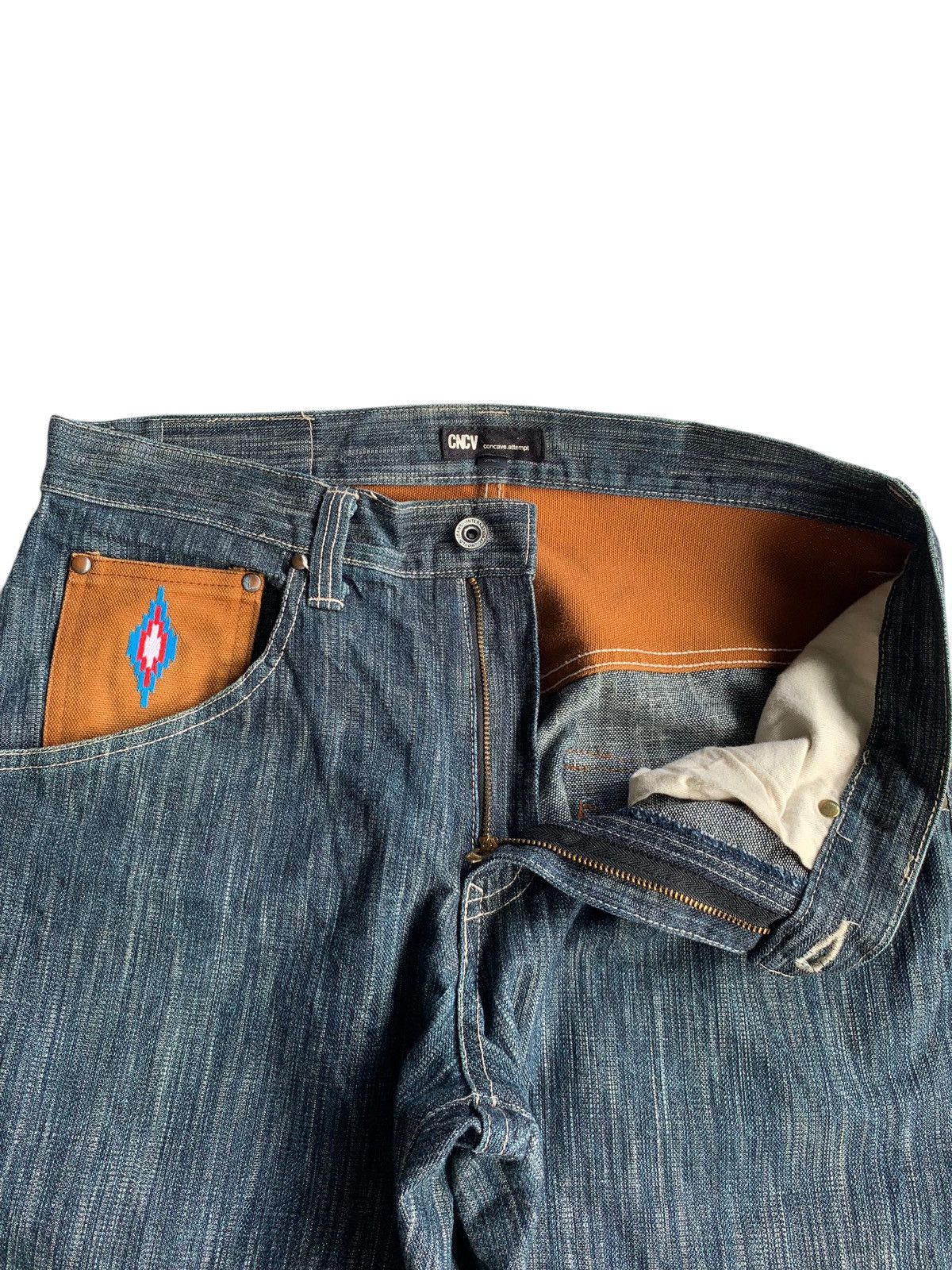 Kapital Concave Attempt Navajo Hippies Style Japanese Denim🌈🎌 Size US 32 / EU 48 - 13 Thumbnail