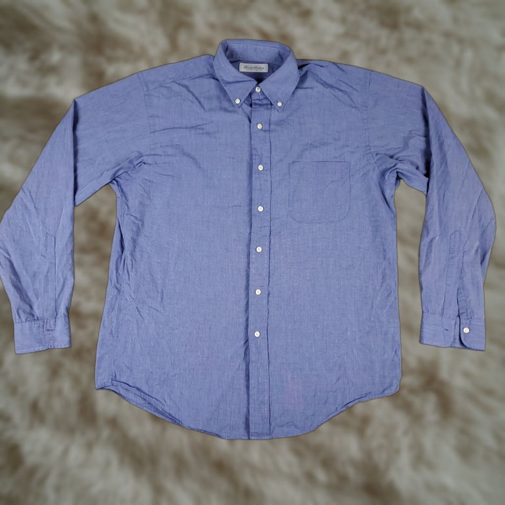 Brooks Brothers Brooks Brothers Shirt Mens 15.5 Blue Dress Button Up Long Sleeve Cotton Woven Non-Iron Pockets Classic Modern Size 40R - 1 Thumbnail