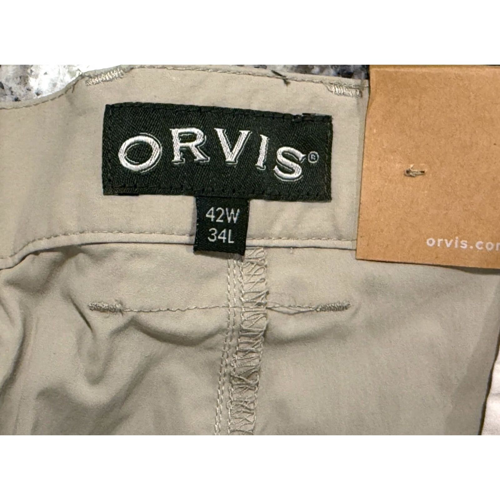 Orvis Orvis Pants Men’s Tech 14 Pocket Sz 42x34 Cargo Solid Beige Nylon Spandex NWT 39 Size US 42 / EU 58 - 6 Thumbnail