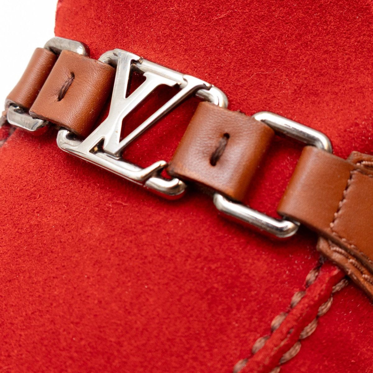 Louis Vuitton Louis Vuitton Red Suede Monte Carlo Moccasin SZ: US 10.5 Size US 10.5 / EU 43-44 - 11 Thumbnail