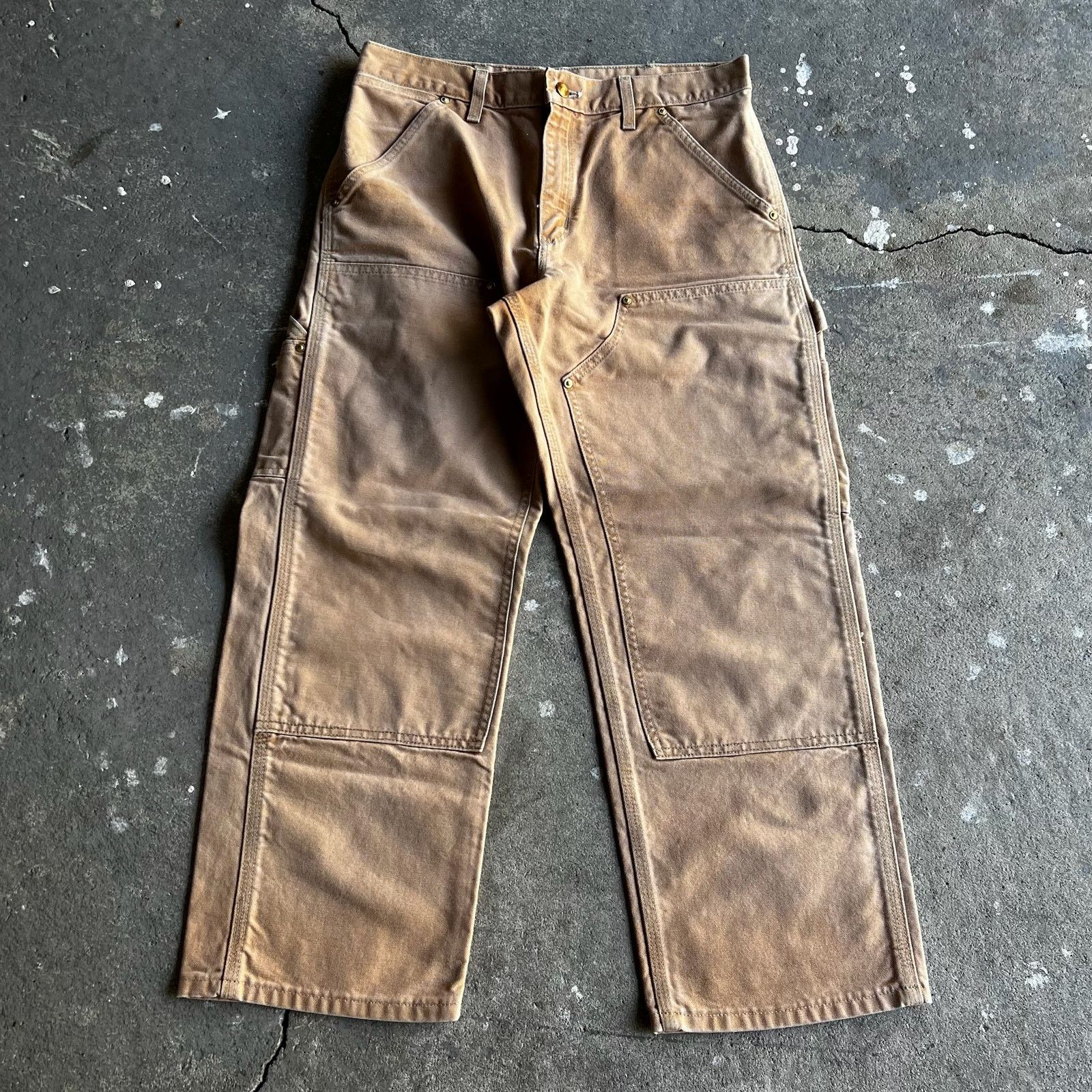 Carhartt × Vintage Carhartt brown double knee work wear carpenter pants Size US 30 / EU 46 - 1 Thumbnail