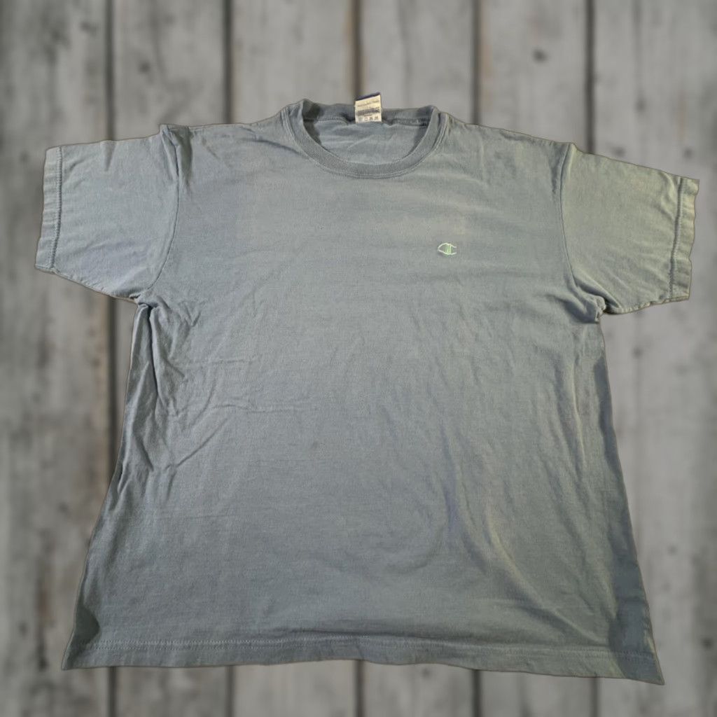 Champion VINTAGE Champion Shirt Mens Medium Blue Embroidered Logo Tee 90s Classic Sports Mens Shirt Size US M / EU 48-50 / 2 - 1 Thumbnail