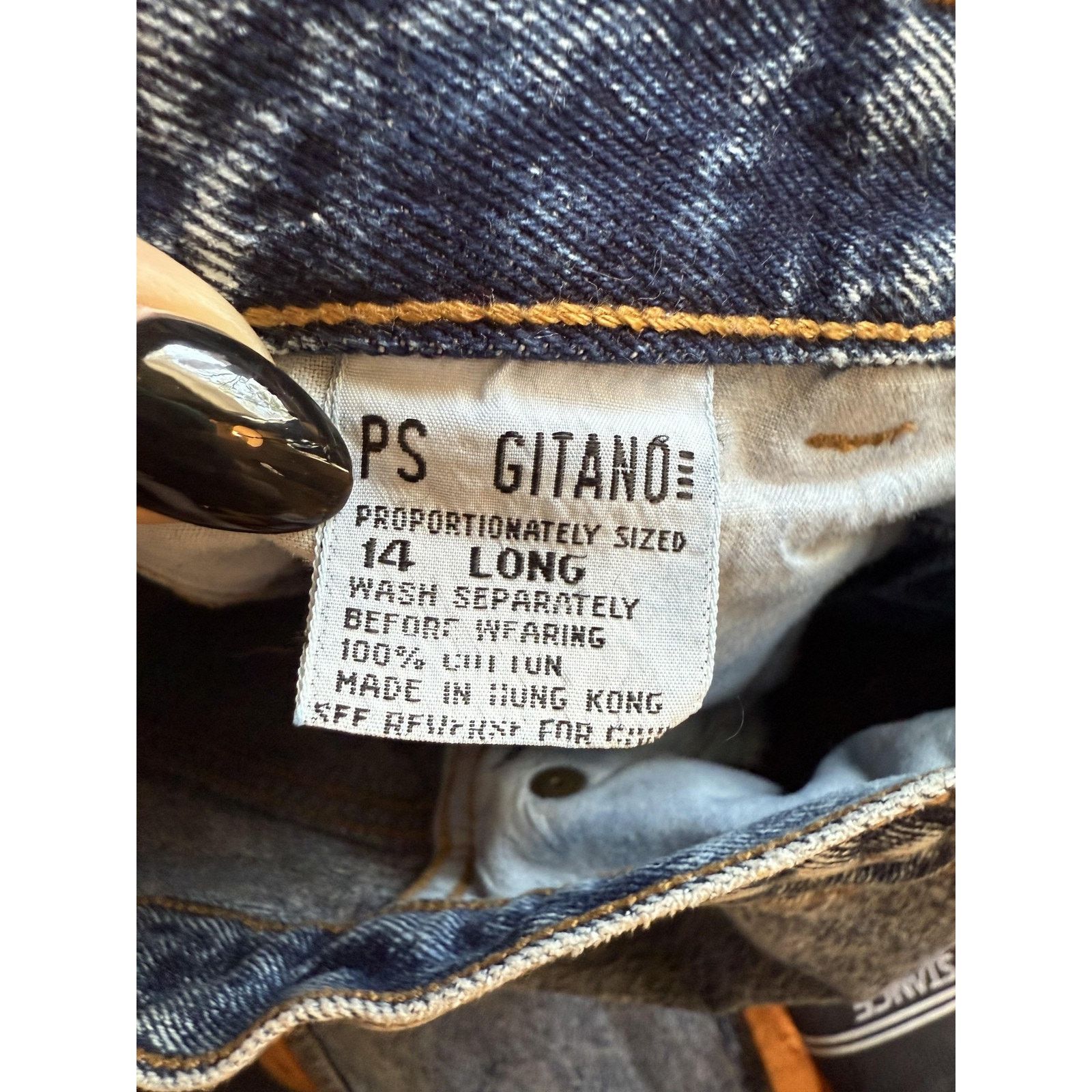 Other Vintage PS Gitano Womens High Waisted Tapered Jeans 14 Long Size 36" / US 14 / IT 50 - 5 Thumbnail