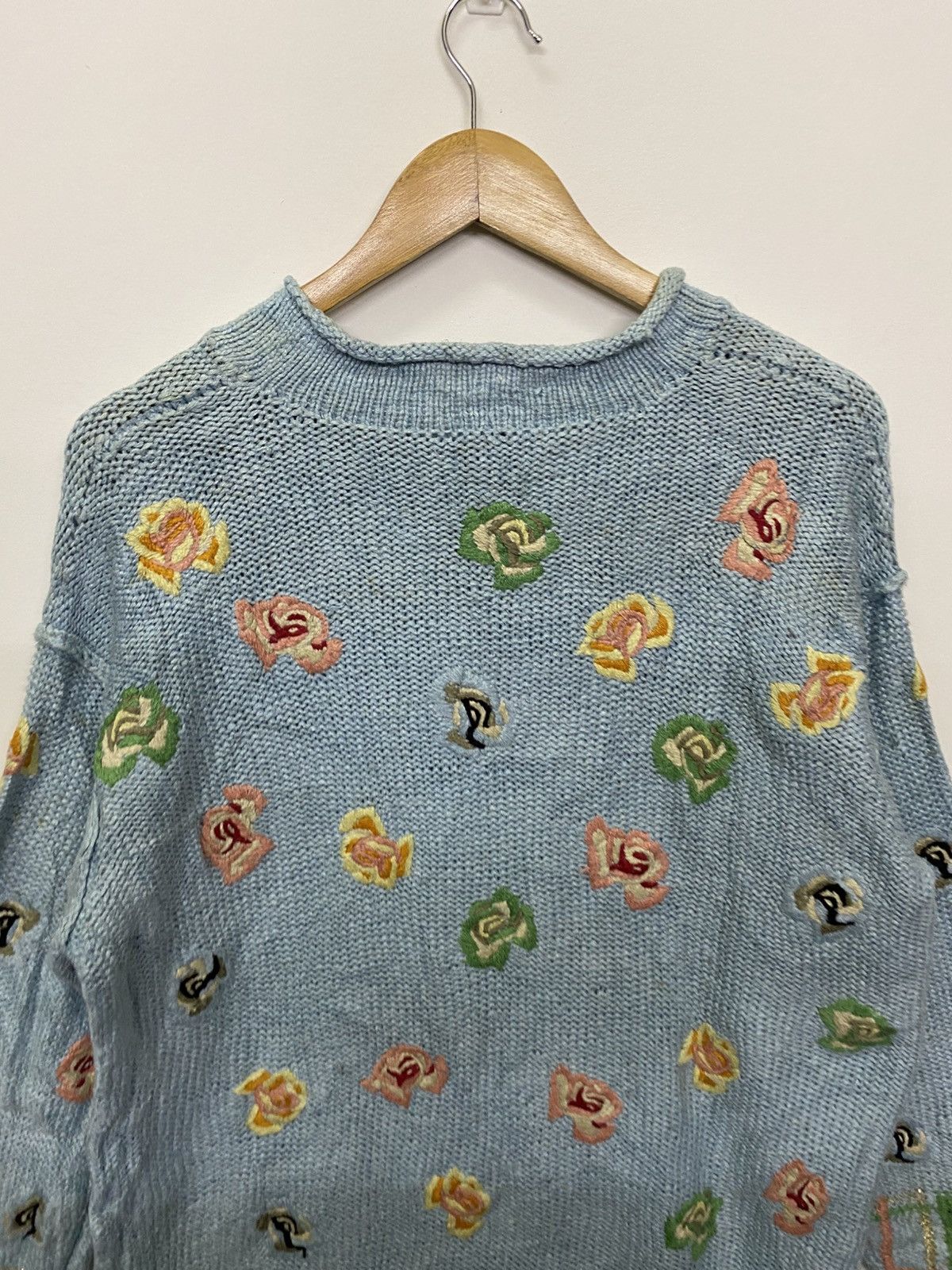 Sonia Rykiel VTG Sonia Rykiel ©️1989 Embroidery Flower Knitwear Sweatshirt Size S / US 4 / IT 40 - 12 Thumbnail