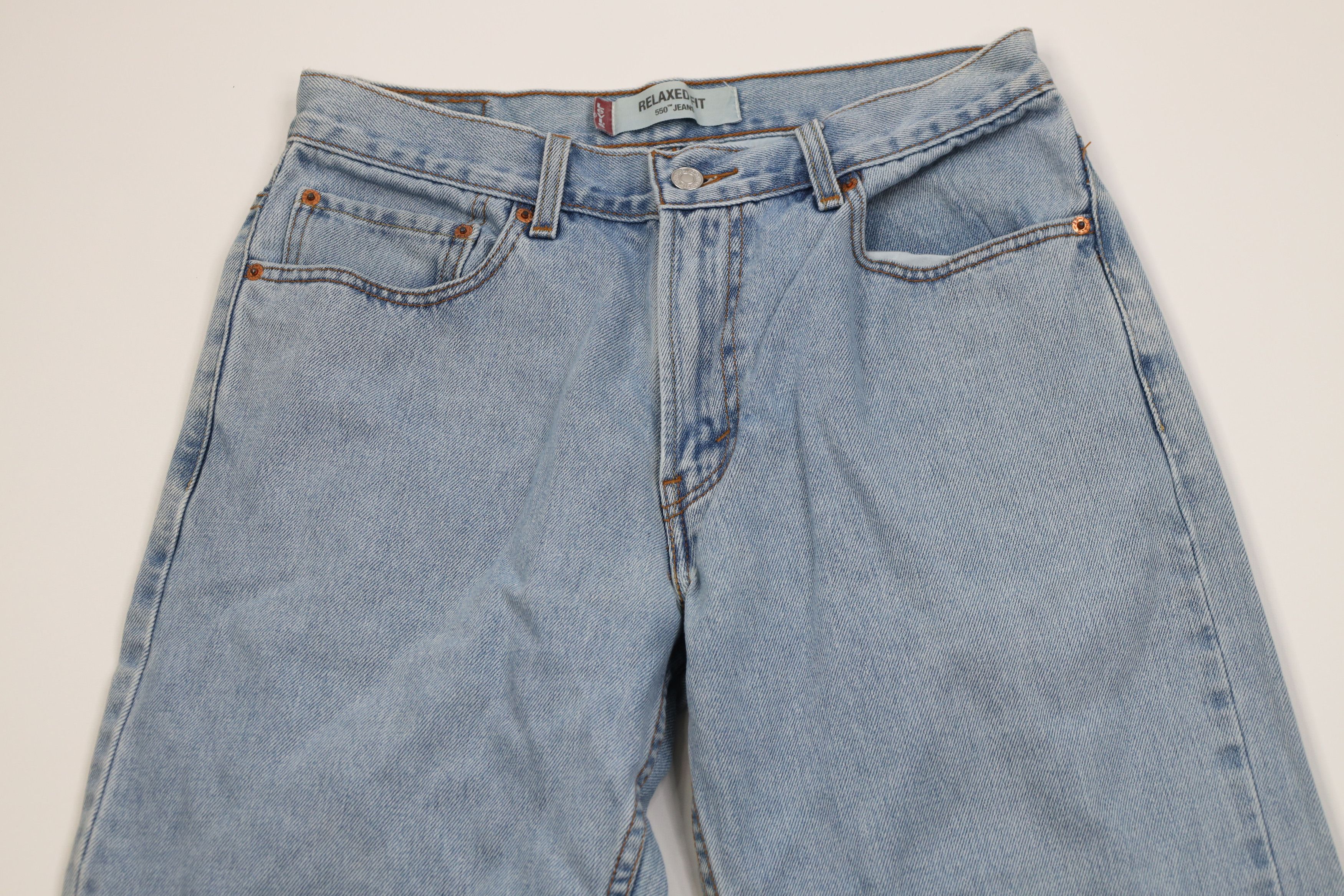 Levi's Vintage Y2K 2004 Levis 550 Fit Denim Jeans Blue Cotton Size US 33 - 2 Thumbnail