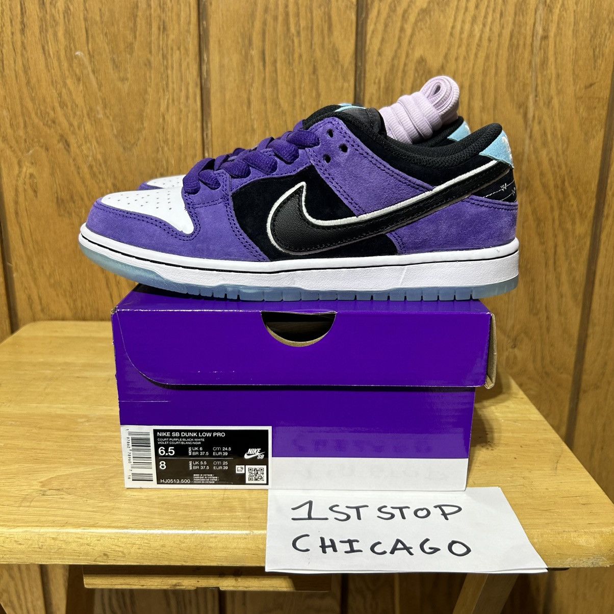 Nike SB Hayley Wilson Nike SB Dunk Low Men’s 6.5 Purple HJ0513-500 Size US 6.5 / EU 39-40 - 3 Thumbnail