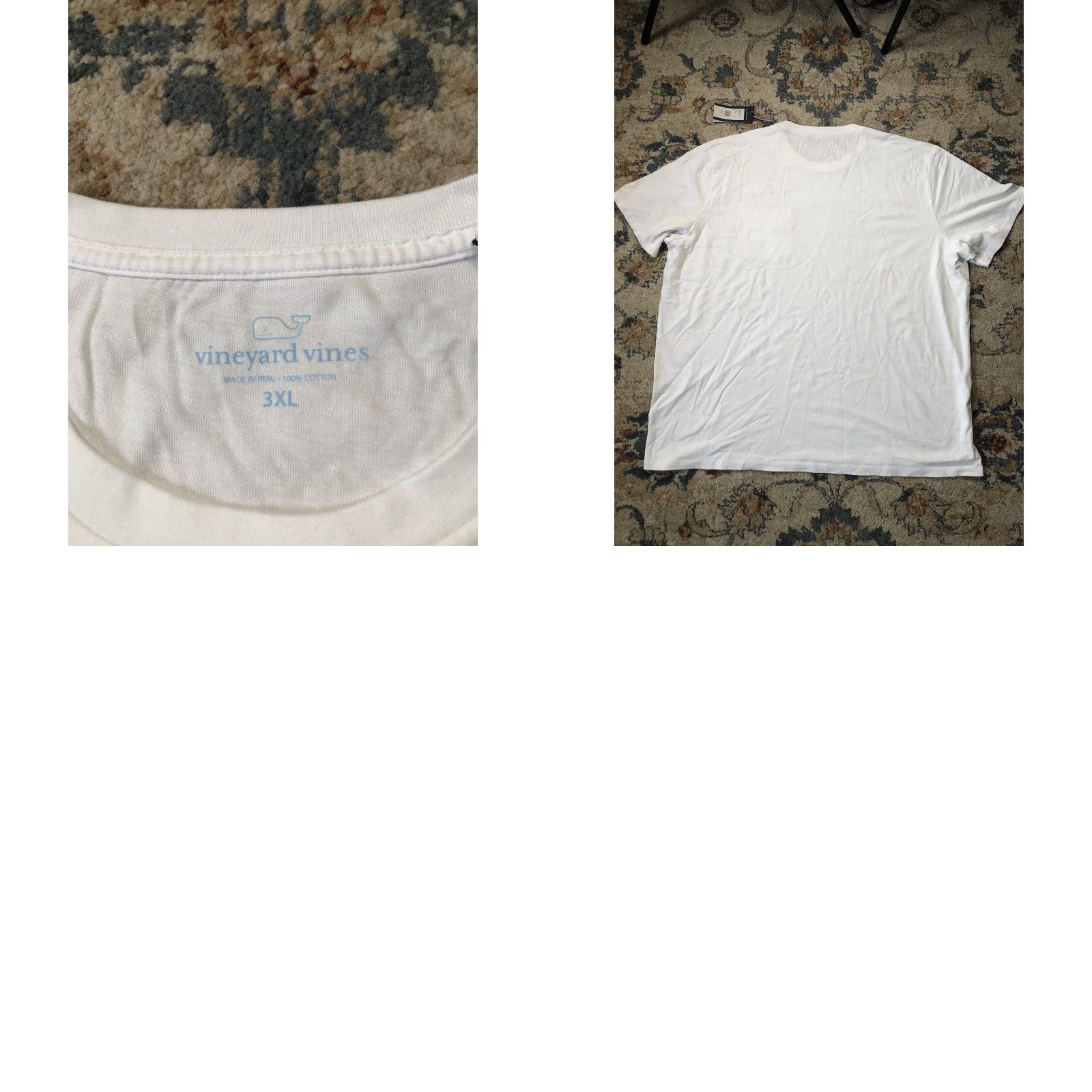 Vineyard Vines Vineyard Vines Mens T-Shirt White Solid Pocket 100% Cotton XXXLCrew Neck Short Sleeve NWT Size US XXL / EU 58 / 5 - 8 Thumbnail