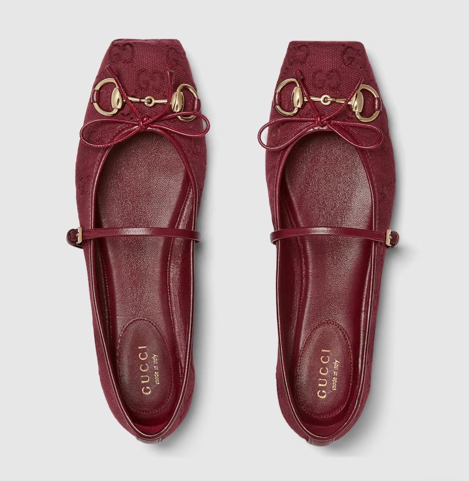 Gucci Gucci Horsebit GG Canvas Ballet Flats Size US 4.5 / IT 34.5 - 3 Thumbnail