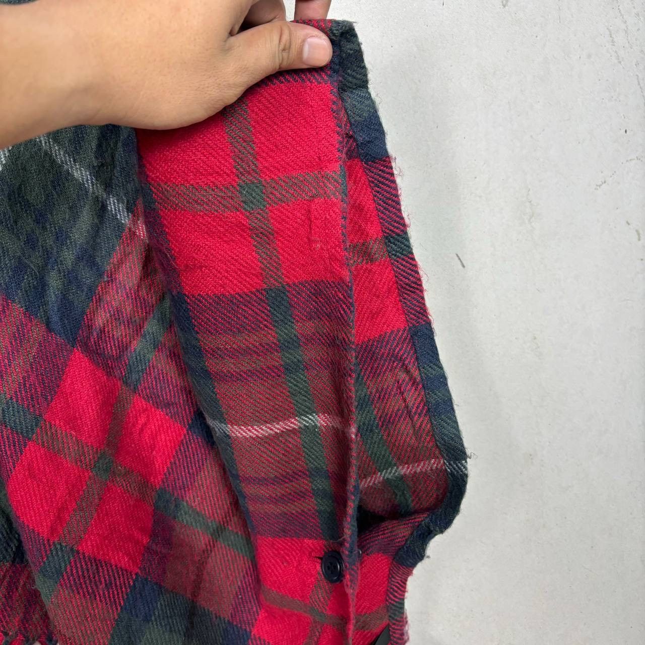 Cloak VTG Japanese Plaid Hooded Poncho Fur Trim Toggle Cape M Size US M / EU 48-50 / 2 - 5 Thumbnail