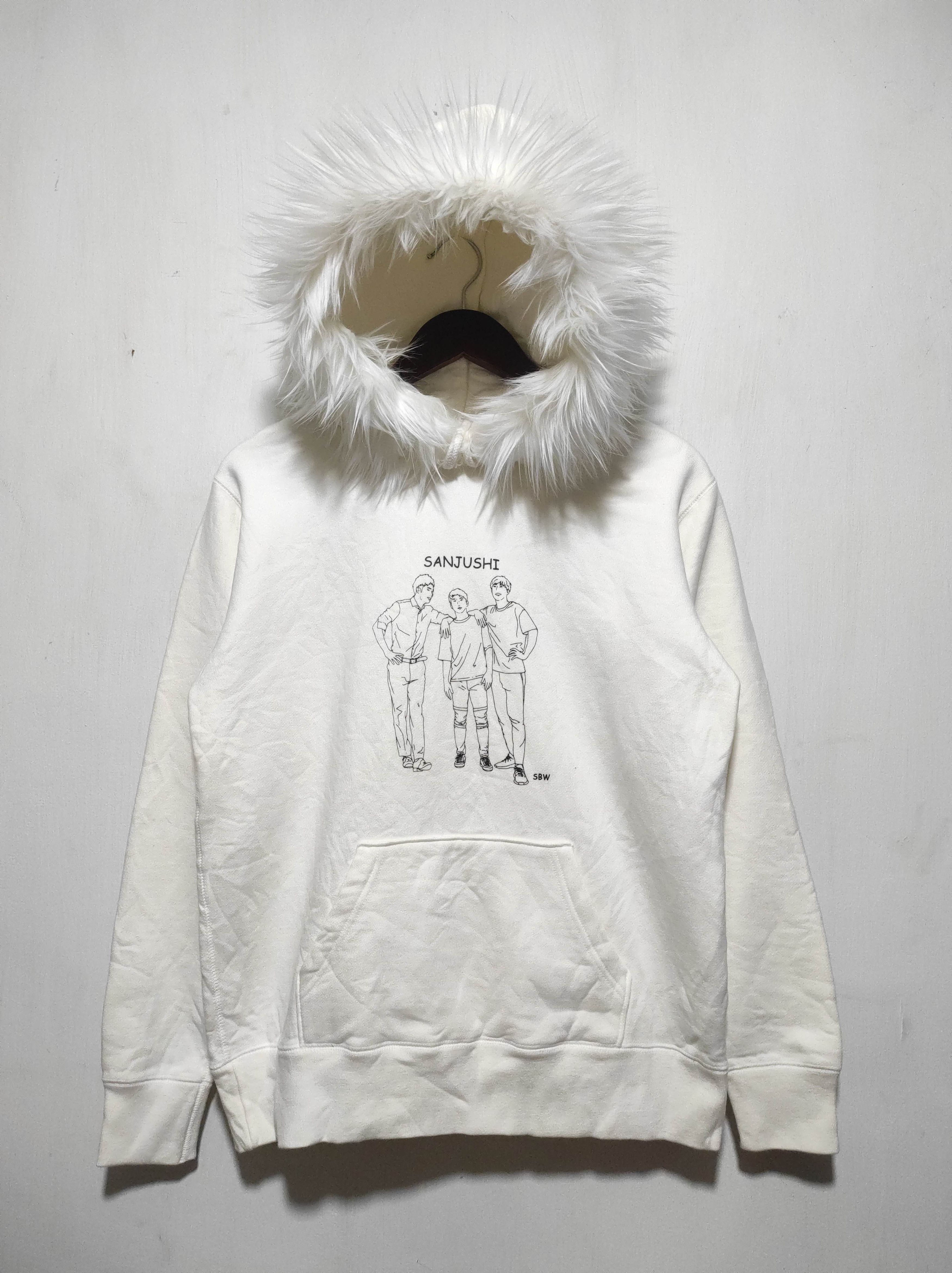 Japanese Brand Sanjushi Japan Fur Hoodie IfSixWasNine LGB style white Size US M / EU 48-50 / 2 - 2 Thumbnail