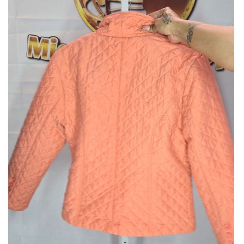 Other Bobby Chan Peach Quilted Silk Jacket - Size Large Size L / US 10 / IT 46 - 9 Thumbnail