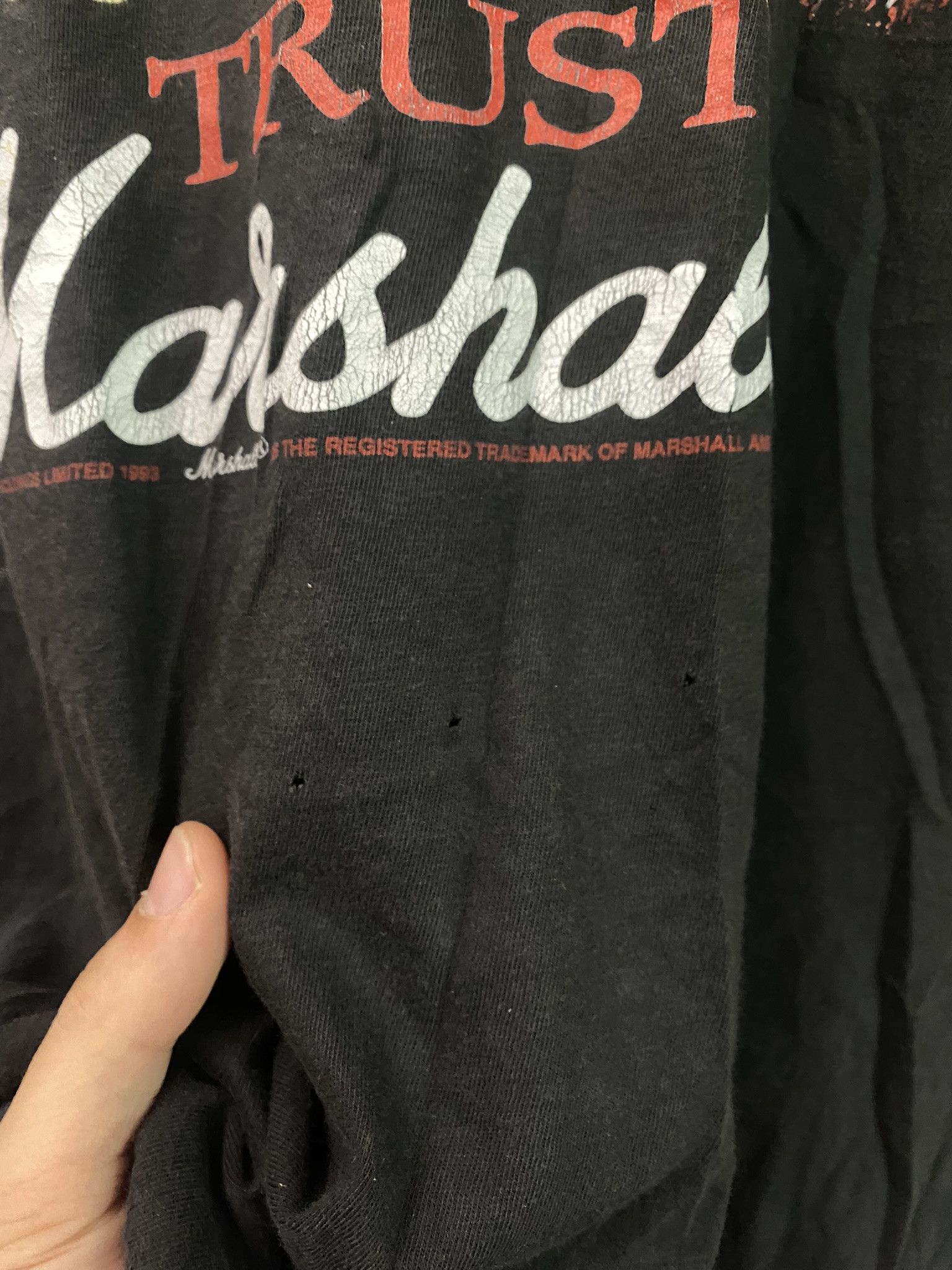 Band Tees × Vintage Marshall Amplification 90s Vintage MusicTaille T-Shirt Size US XL / EU 56 / 4 - 4 Thumbnail