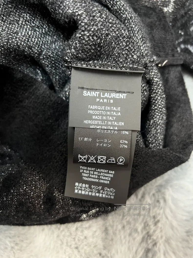 Saint Laurent Paris Saint Laurent Paris Radio Velvet Knit Sweater Size US XS / EU 42 / 0 - 5 Thumbnail