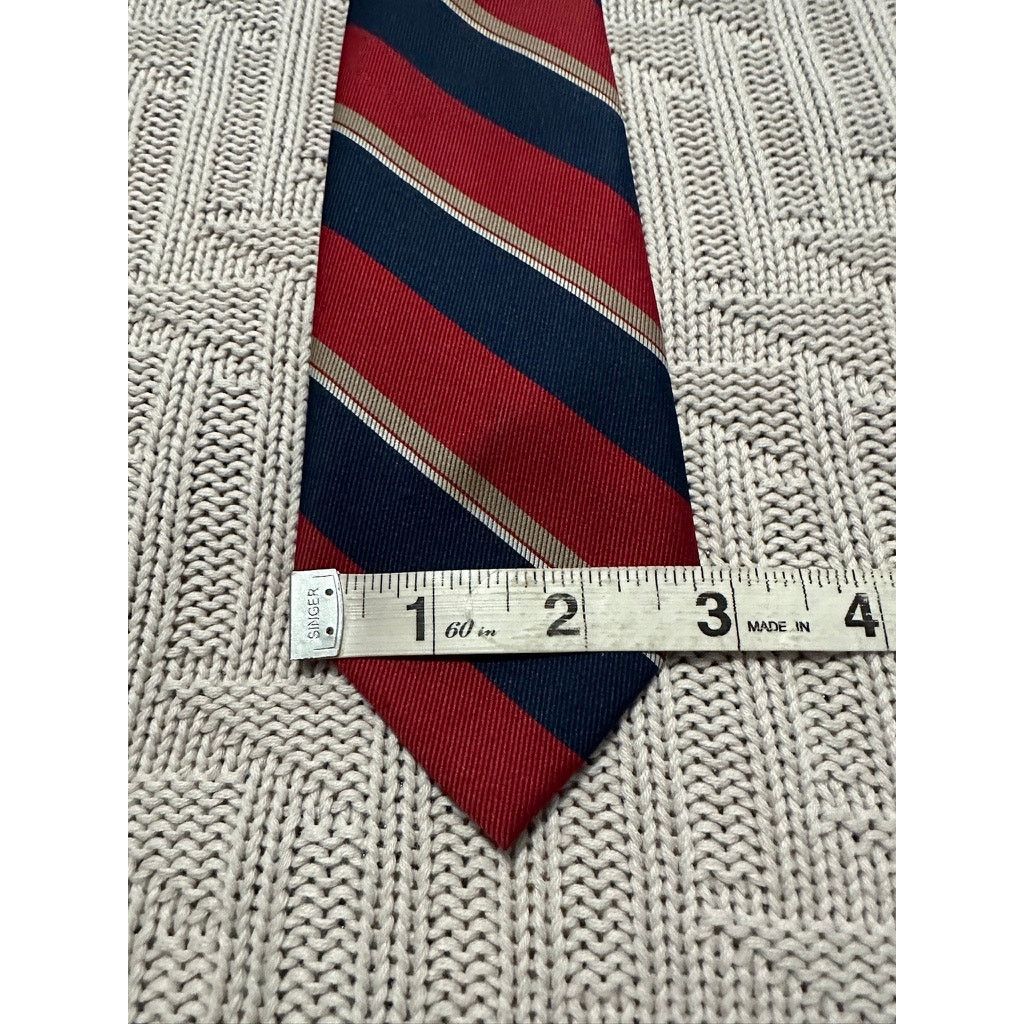 Blair Vintage Blair navy and red regimental striped tie Size ONE SIZE - 5 Thumbnail