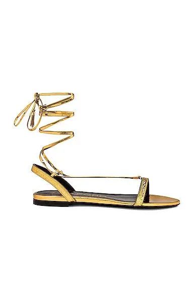 image of Tom Ford O1Loc1C0324 W3009T Sandals In Gold, Women's