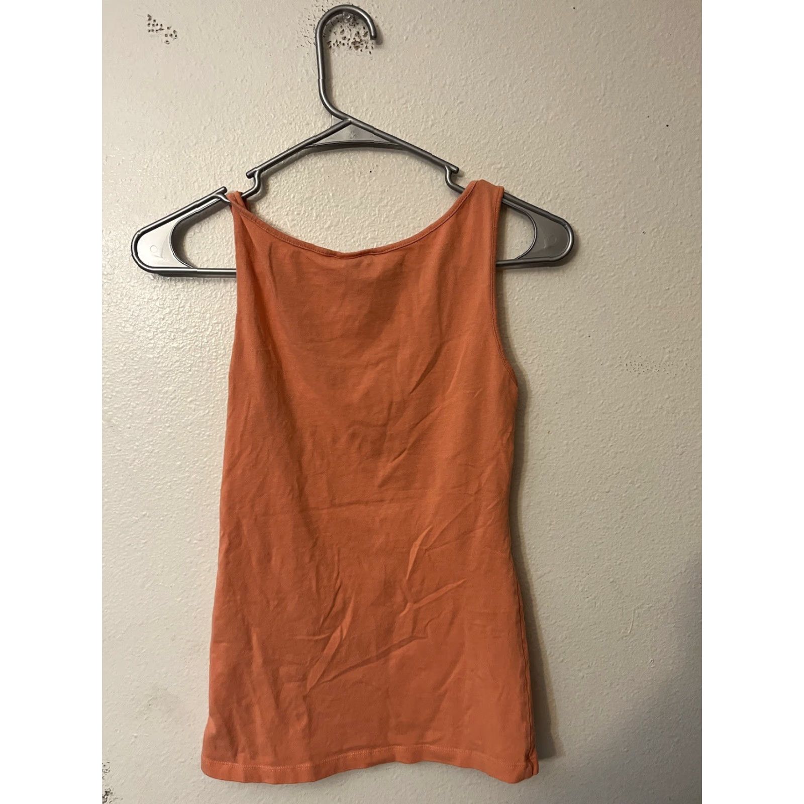H&M H&M Basic Tank XS Orange Solid Women Tank Cotton,modal Sleeveless Camisole Shirt Top Buds Size XS / US 0-2 / IT 36-38 - 3 Thumbnail