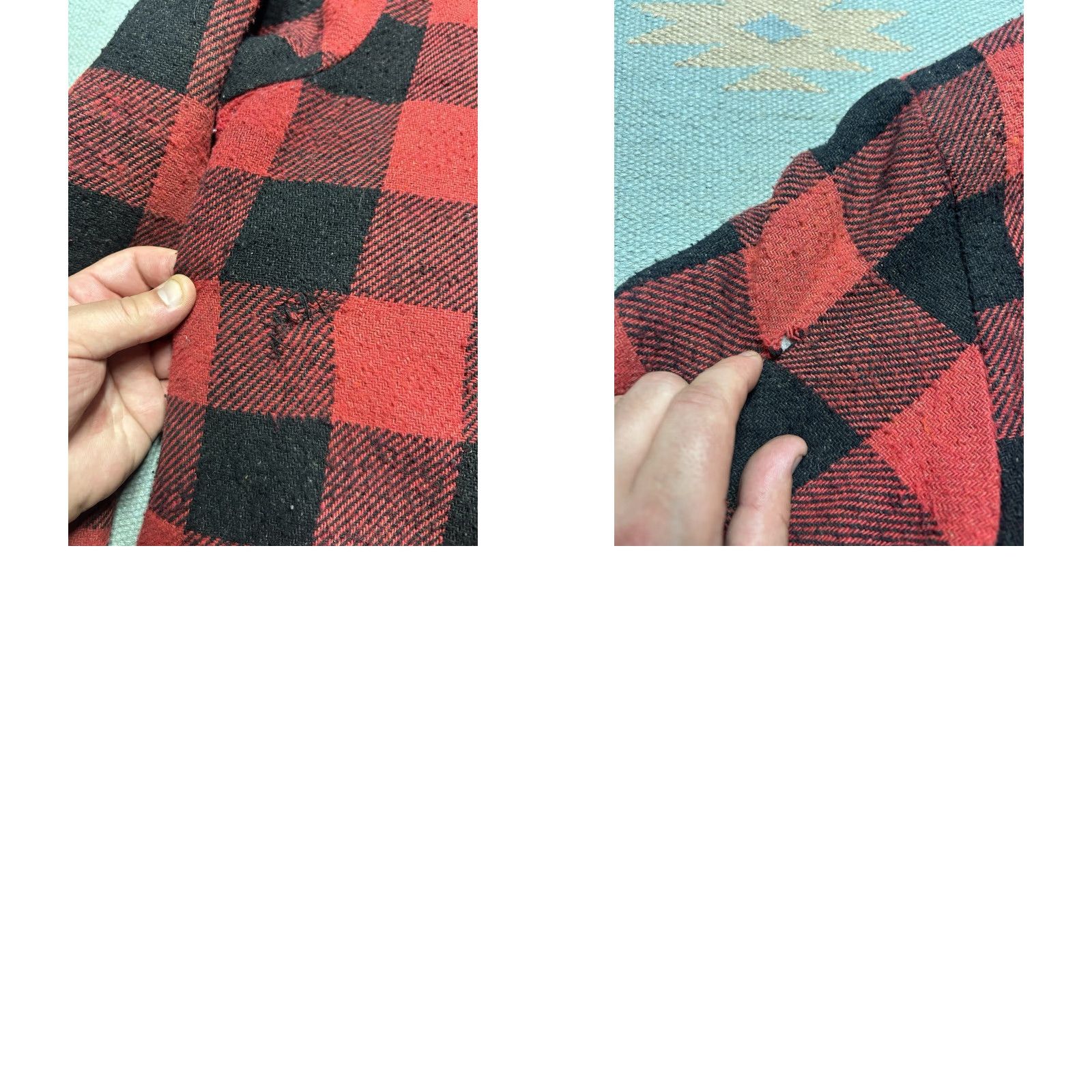 Vintage VINTAGE Buffalo Jacket Wool Zip Plaid Weatherguard Quilt Lined Large 50s 60s Red Mens Size US L / EU 52-54 / 3 - 9 Thumbnail