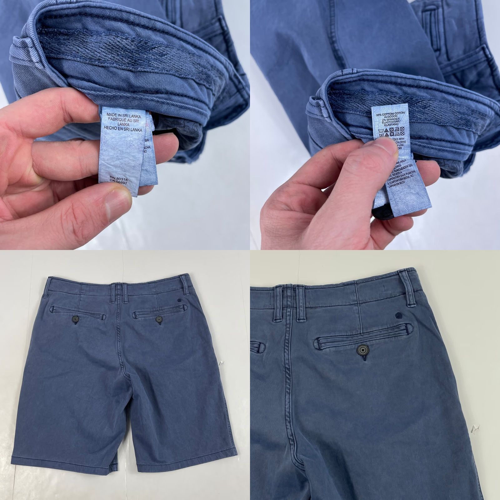 Lucky Brand Lucky Brand Shorts Mens 31 x 10 Blue Saturday Stretch Chino Golfing Indigo Short Size US 31 - 8 Thumbnail