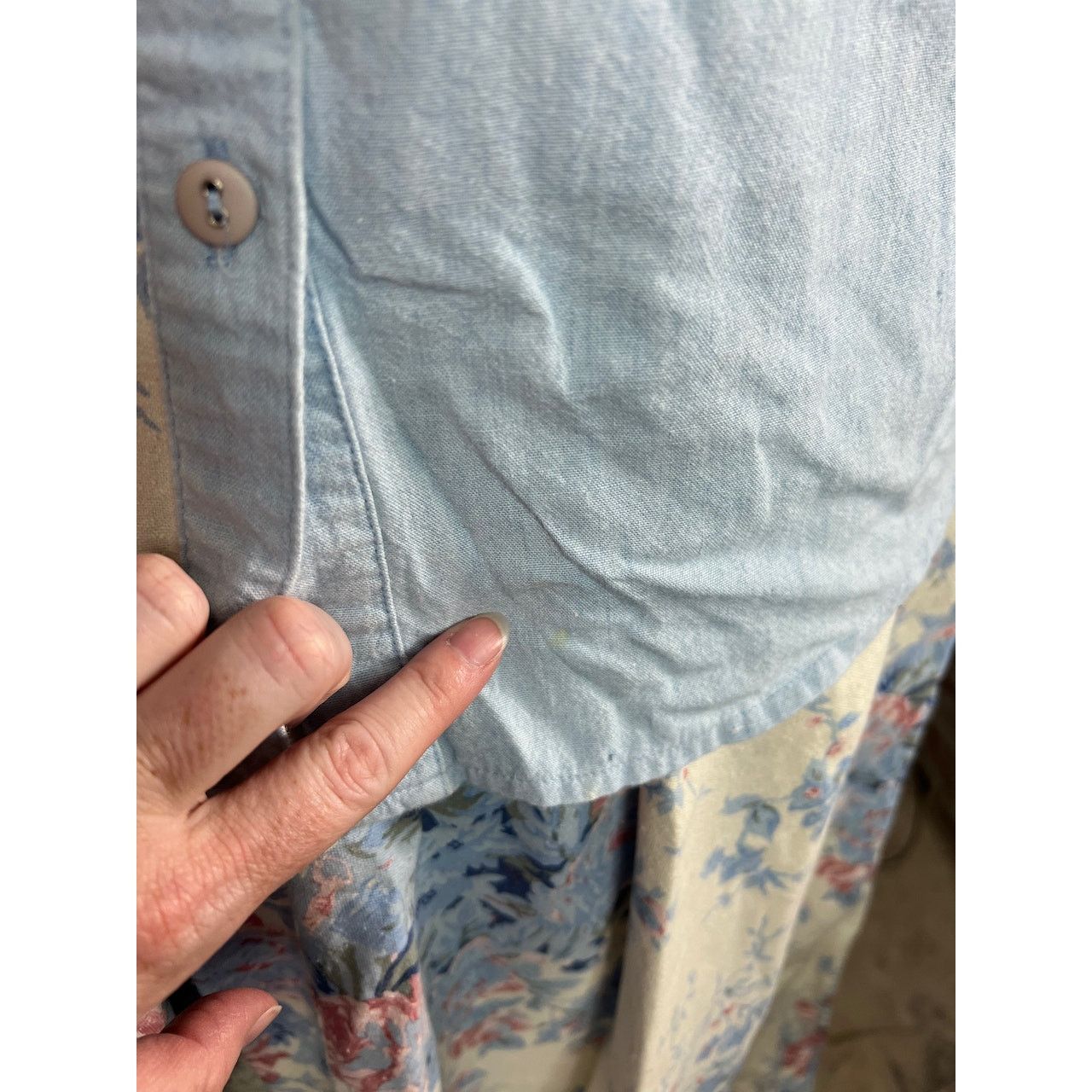 Vintage suit skirt blazer top swing skirt floral blue pink white Size 34" / US 12 / IT 48 - 7 Thumbnail