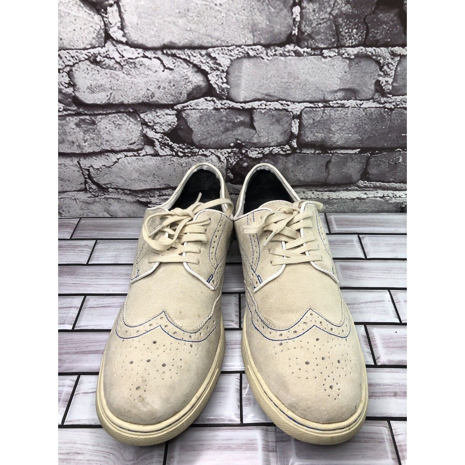 Hush Puppies Hush Puppies Ivory Suede Leather Wingtip Casual Lace Up Shoe Size US 8.5 / EU 41-42 - 15 Thumbnail