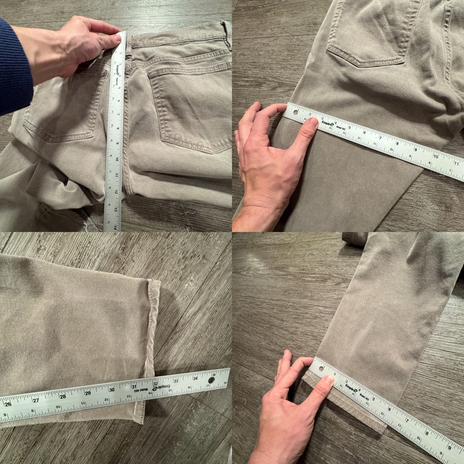 Frame FRAME Jeans Slim 32 Beige 32x32 Men 5-Pocket Design Cotton Slim Straight INSEAM 32 L’homme Lyocell Rayon Blend Casual Size US 32 / EU 48 - 9 Thumbnail