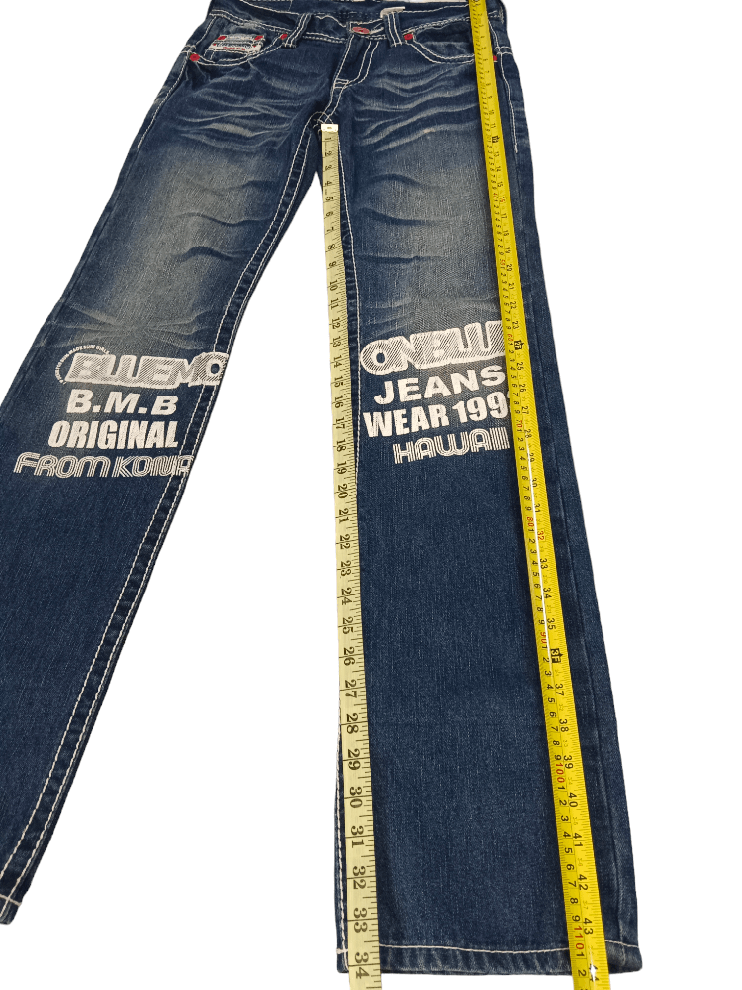 Blue Blue Japan Blue Moon Blue Hawaii Surf Girls Low Rise Jeans Size 27" / US 4 / IT 40 - 6 Thumbnail