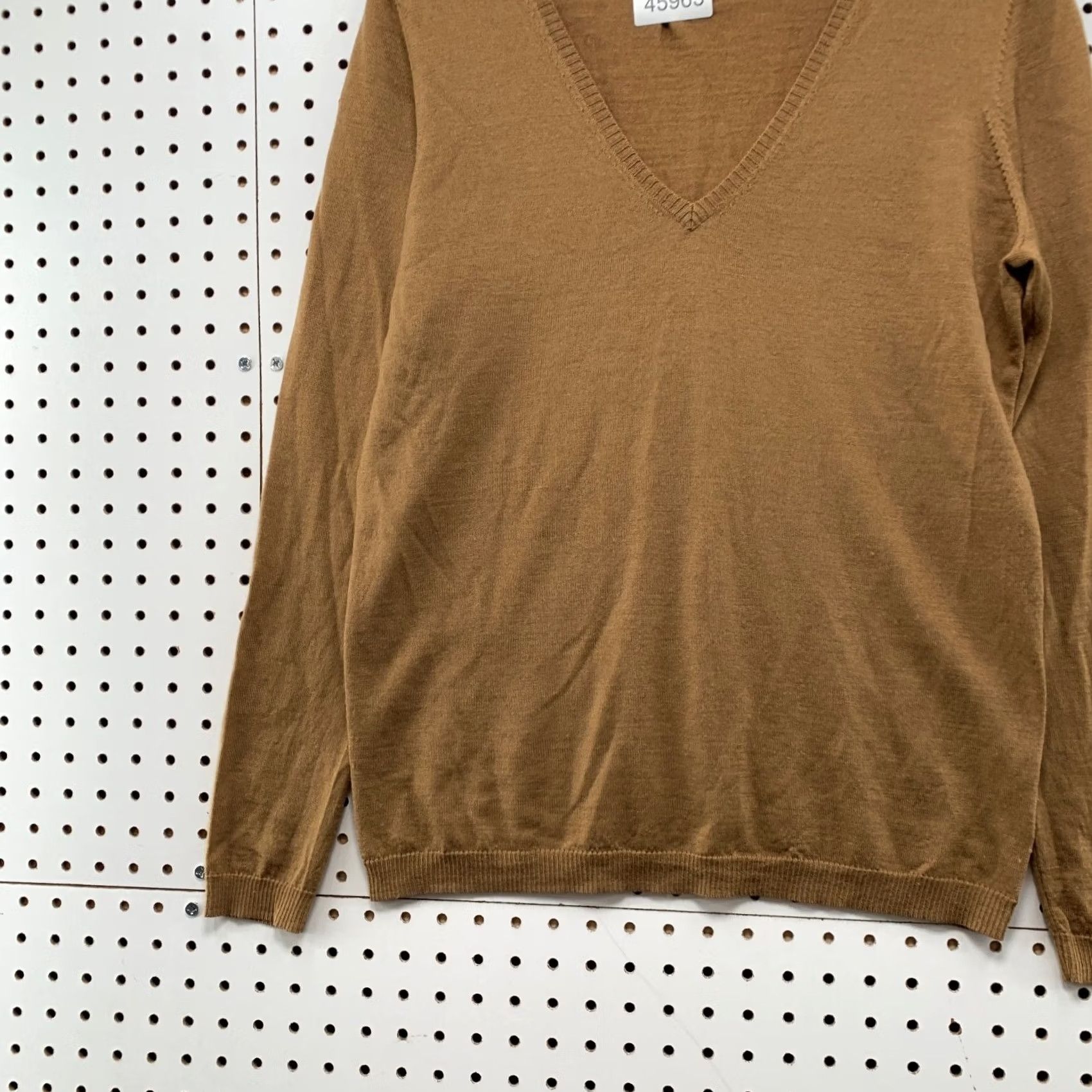 Vintage Victor Alfaro Merino Wool Sweater Womens M Brown V-Neck Extra Fine Merino Pullover Knit Wool Fall Winter Spring Boys? Size M / US 6-8 / IT 42-44 - 3 Thumbnail