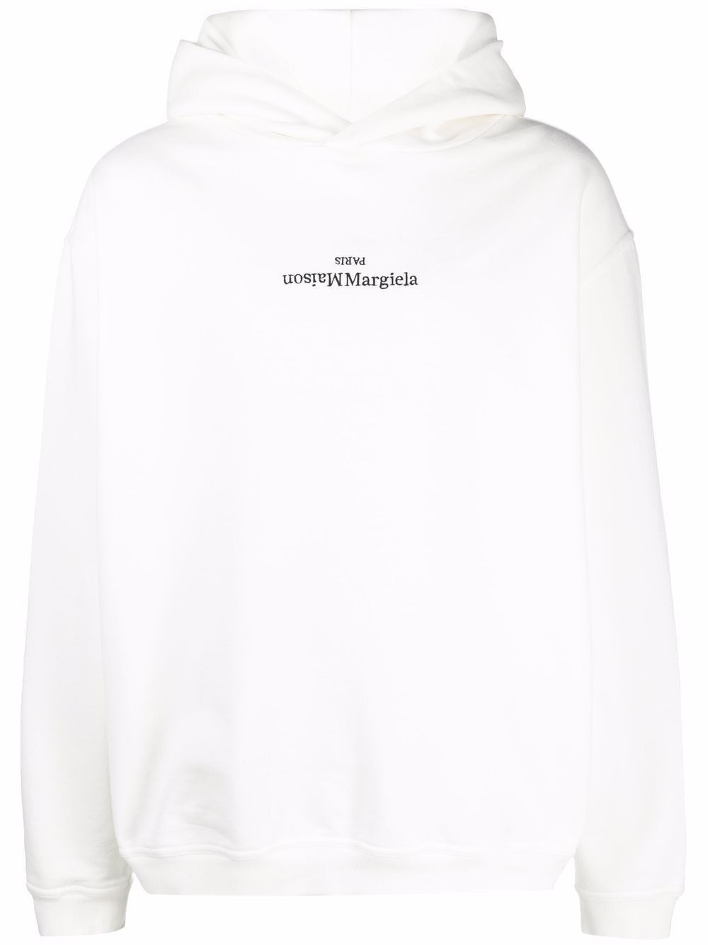 Maison Margiela o1s22i1n1024 Reversed Logo Hoodie White Size US L / EU 52-54 / 3 - 1 Thumbnail