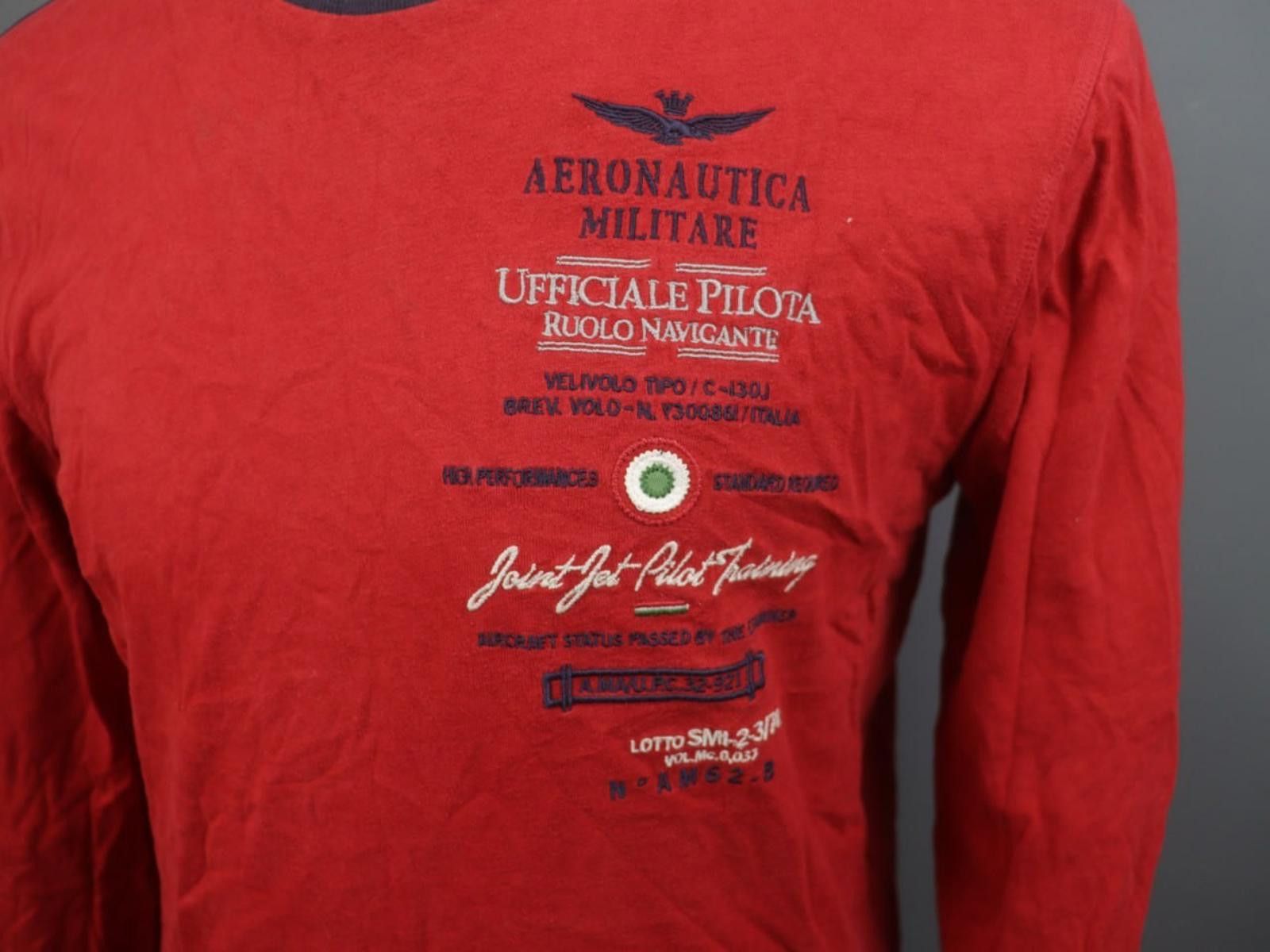 Aeronautica Militare Aeronautica Militare Red Cotton Crew Neck Tee Shirt Size L Size US L / EU 52-54 / 3 - 2 Thumbnail
