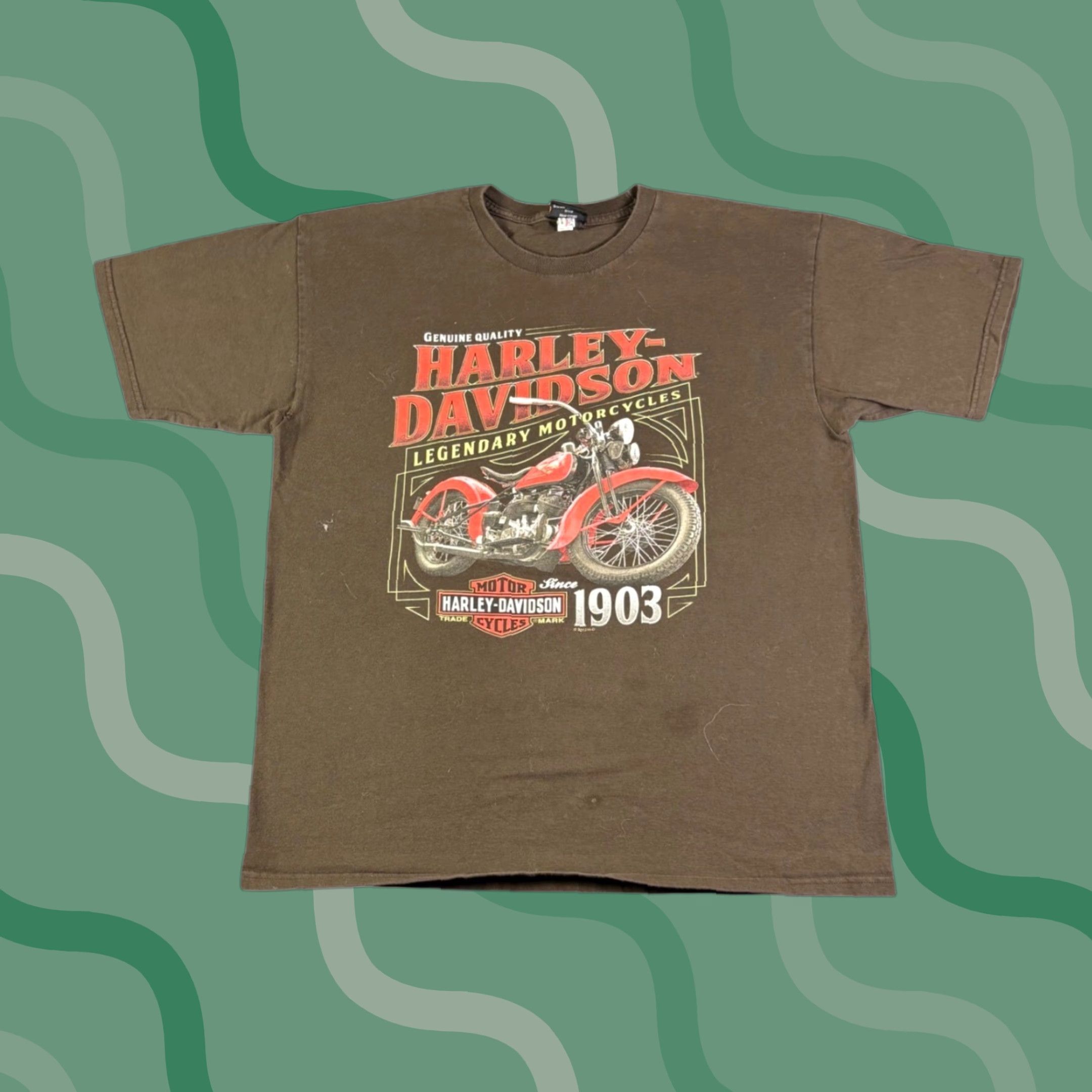 Harley Davidson Harley-Davidson T Shirt Mens Large Brown Kill Devil Hills NC First Flight 1903 Size US L / EU 52-54 / 3 - 1 Thumbnail