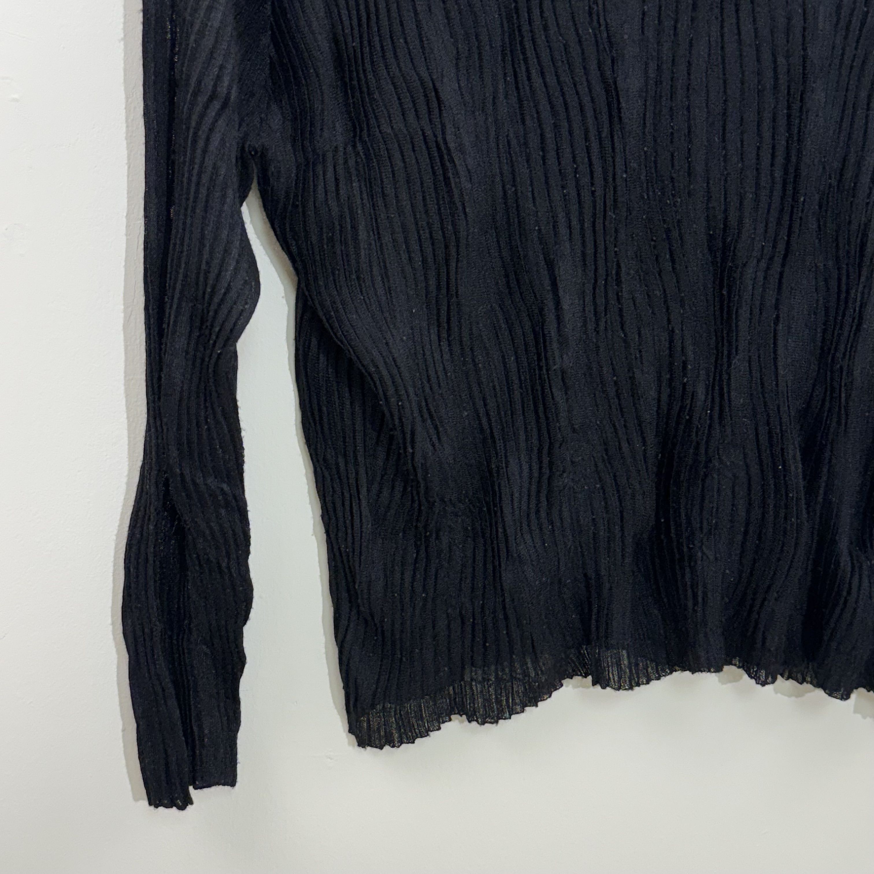 Issey Miyake Issey Miyake Pleated Sheer Turtleneck Size M / US 6-8 / IT 42-44 - 3 Thumbnail