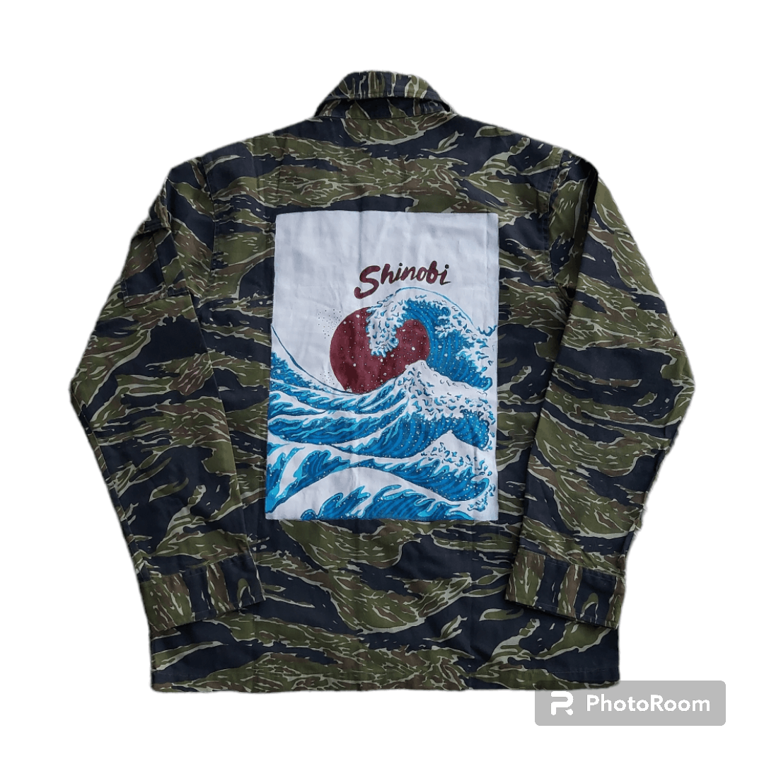 Vintage 💥Slant Pocket Army Field Jacket Custom Handpaint Size US L / EU 52-54 / 3 - 1 Thumbnail