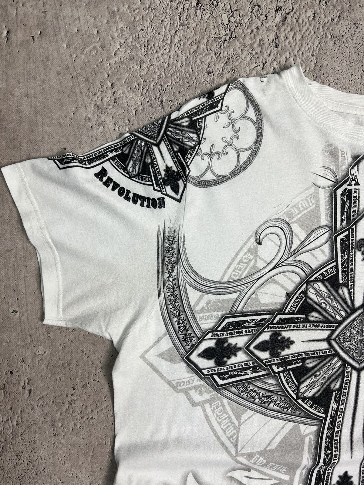 Affliction × Vintage Vintage Gray Affliction Y2K Cyber Jessie Pinkman T Shirt Size US XL / EU 56 / 4 - 7 Thumbnail